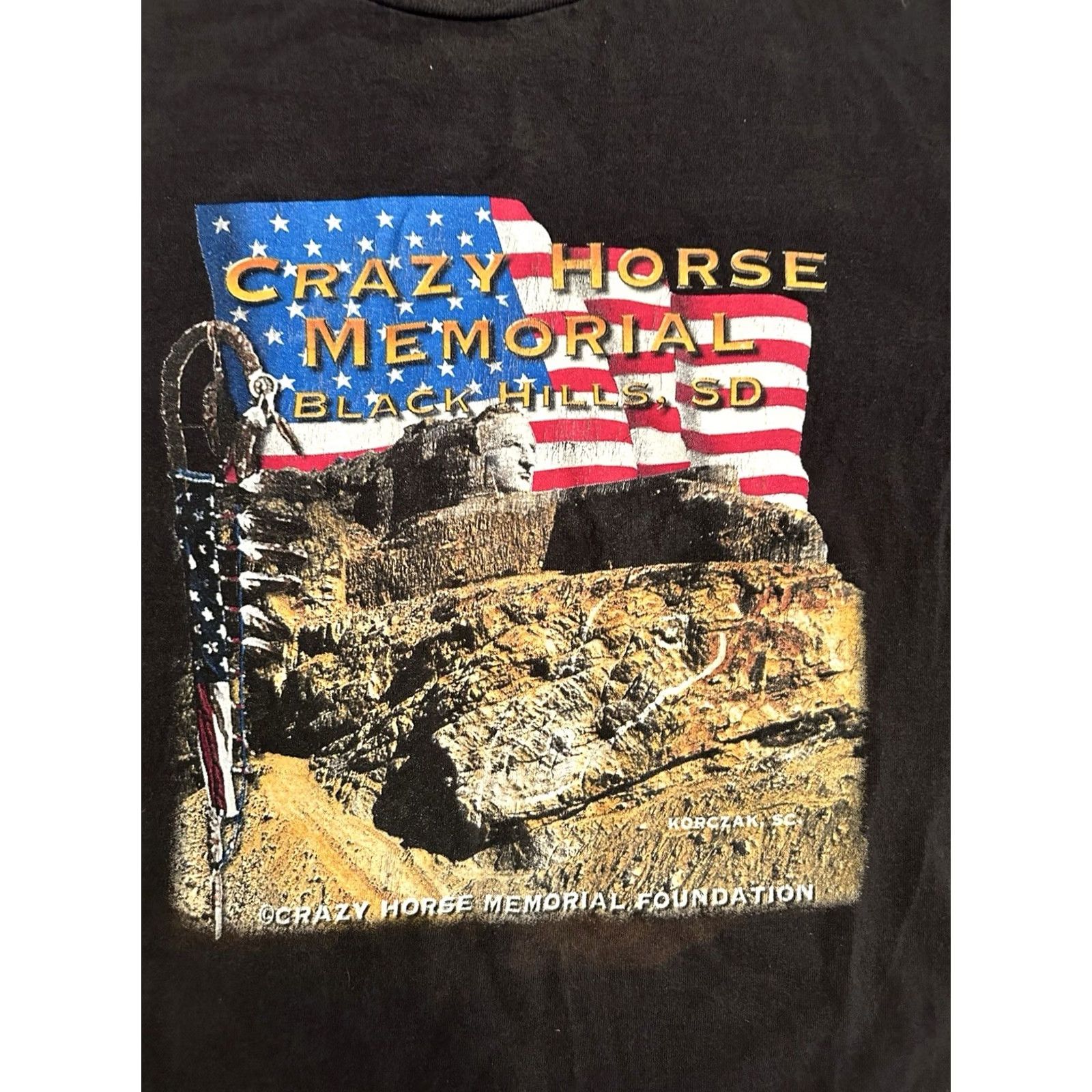 Vintage VINTAGE Crazy Horse Memorial T-Shirt L Black Hills South Dakota 90s Mountain Mens Size US L / EU 52-54 / 3 - 2 Thumbnail