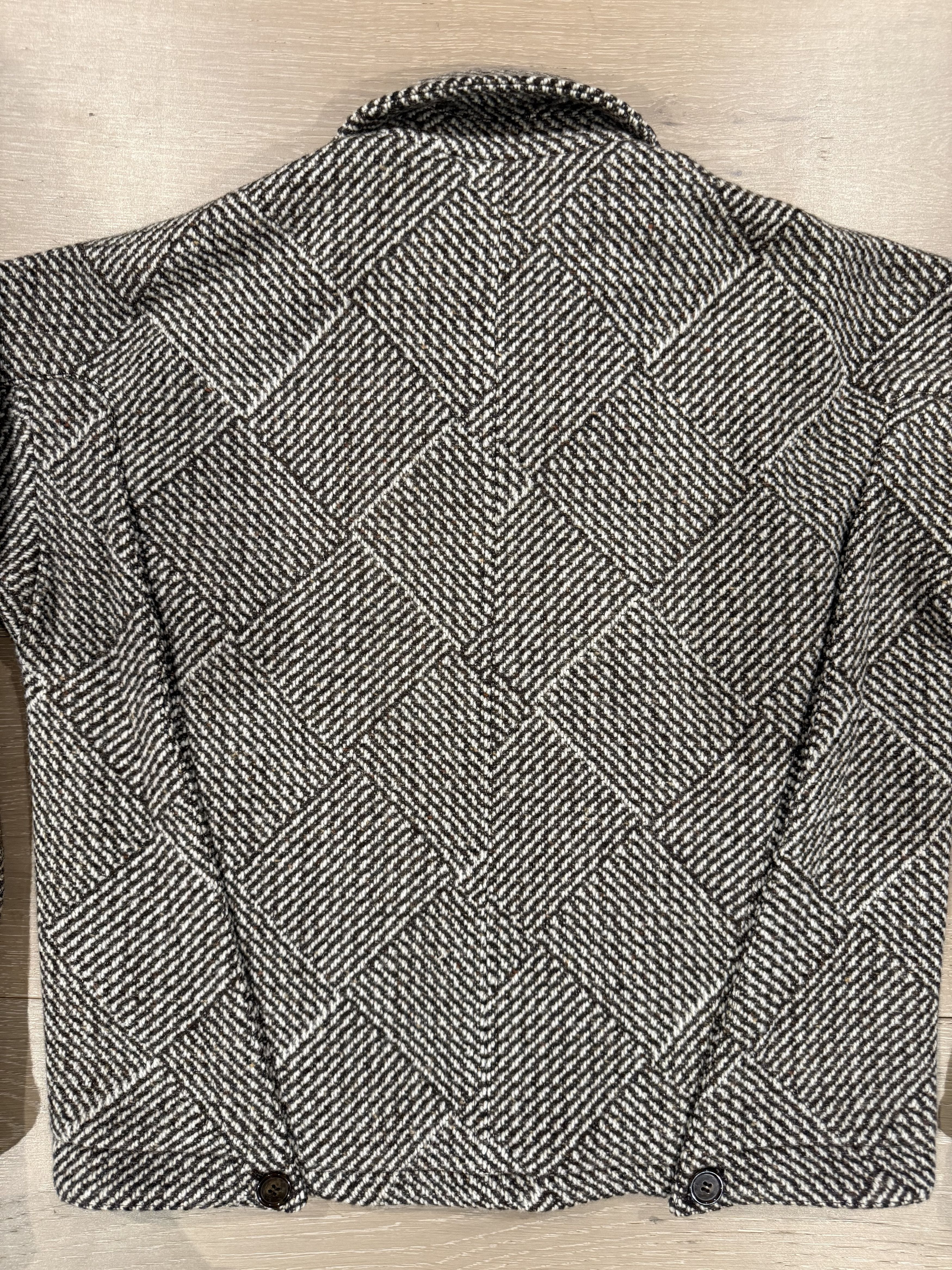 Ojardorf 💚 O. FILES Chess Wool Jacket in Mocha/Cream Small NEW Size US S / EU 44-46 / 1 - 16 Thumbnail