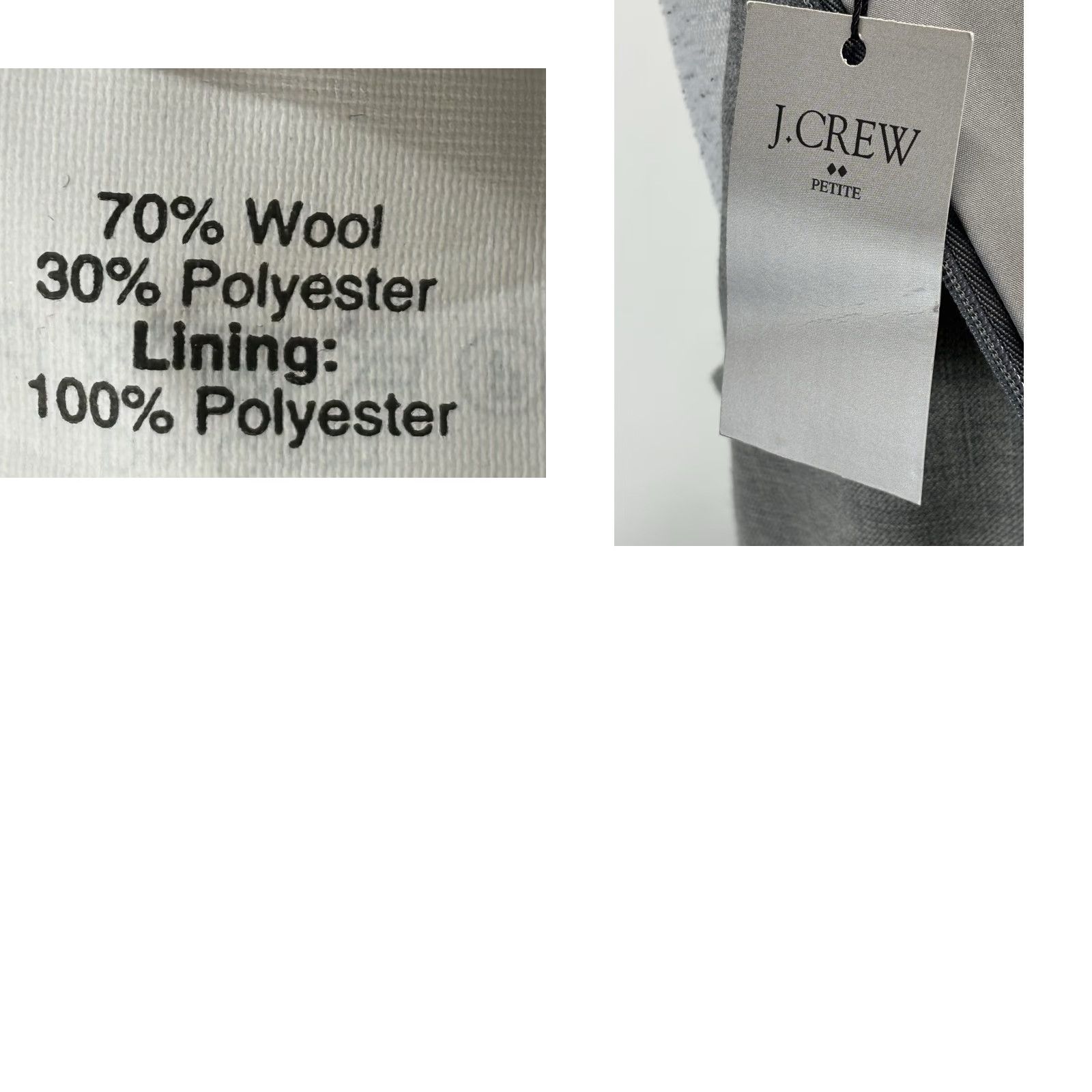 J.Crew NEW J.Crew Pencil Dress 10P Petite Gray Wool Blend Classic Womens Size L / US 10 / IT 46 - 8 Thumbnail