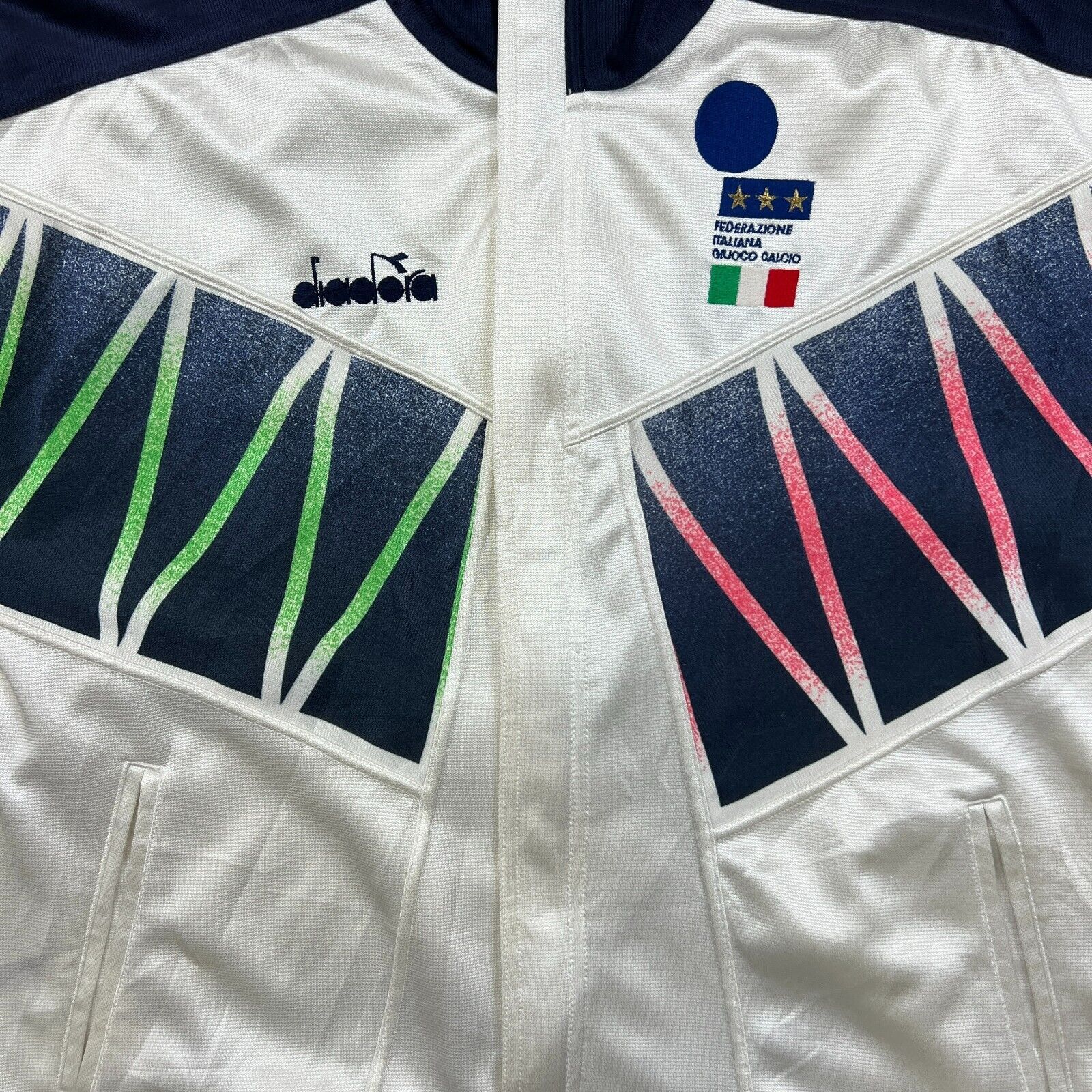 Diadora × Vintage VTG 1994 Italy Diadora Track Jacket Medium World Cup Soccer Size US M / EU 48-50 / 2 - 3 Thumbnail