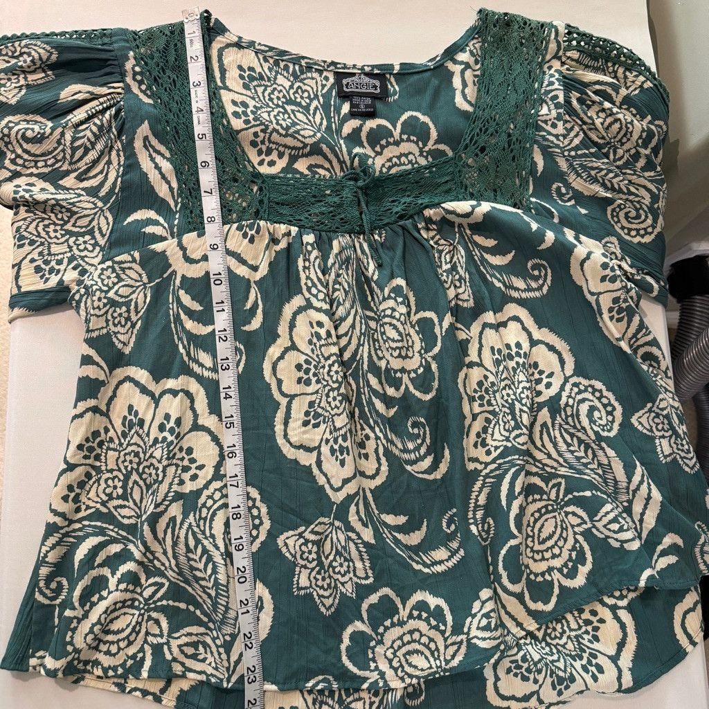 Other Angie Boho Crochet Long Balloon Sleeve Blouse Floral Small Size S / US 4 / IT 40 - 11 Thumbnail