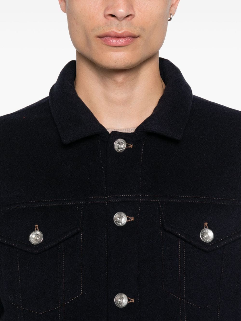 Brunello Cucinelli 0924 Denim Jacket in Navy Size US XL / EU 56 / 4 - 5 Thumbnail