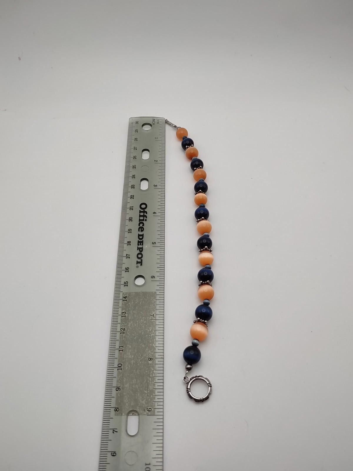 The Unbranded Brand Vtg 925 Sterling Silver Fiber Optic Cat's Eye Bracelet Size ONE SIZE - 5 Thumbnail