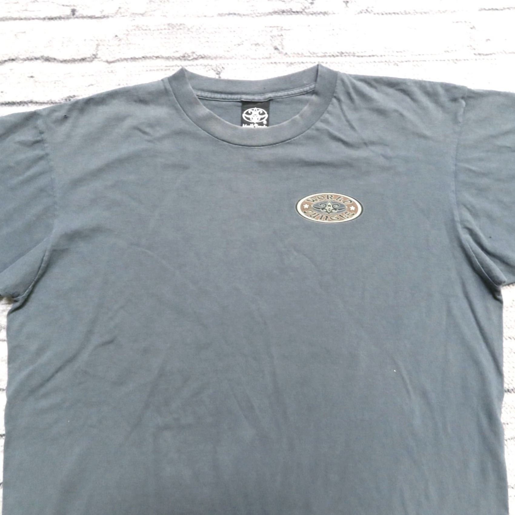Vintage Vintage World Jungle Shirt XL Blue 90s Logo Shirt Mens T-Shirt Streetwear Surf Skate Ladies Size US XL / EU 56 / 4 - 4 Thumbnail