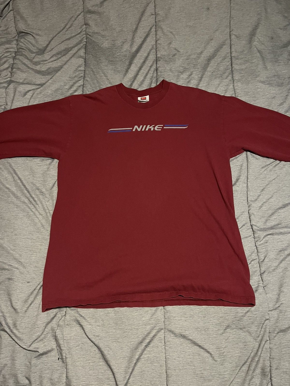 Nike × Vintage Vintage Nike logo long sleeve Size US XL / EU 56 / 4 - 2 Thumbnail