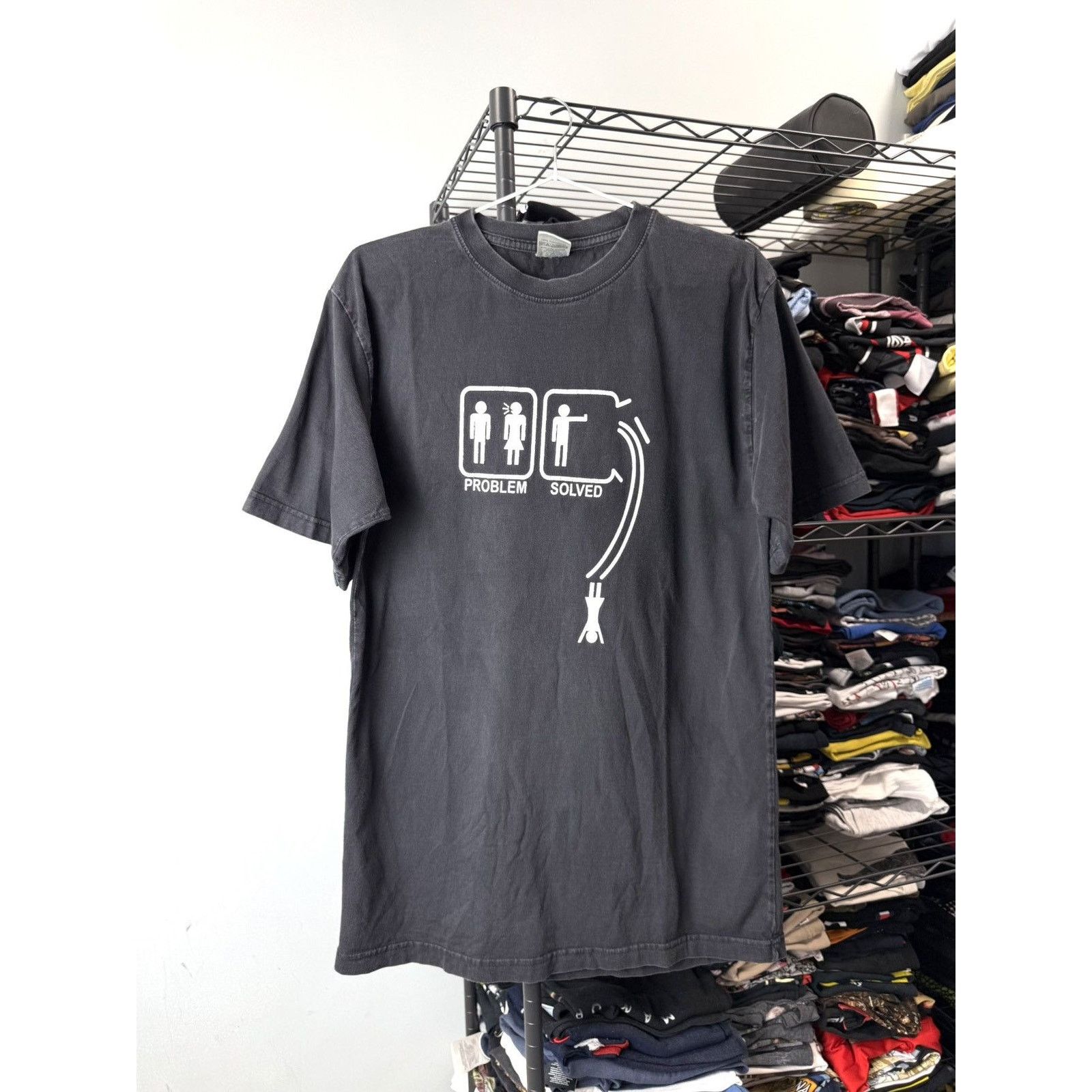 Other Vintage Problem Solved Humor TShirt Skate Gang Shortys Blind Size US XL / EU 56 / 4 - 1 Thumbnail