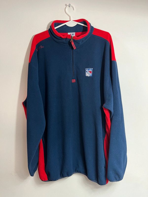 Majestic × NHL × Vintage Polar Half Zip Majestic New York Rangers NHL Size US XL / EU 56 / 4 - 1 Thumbnail