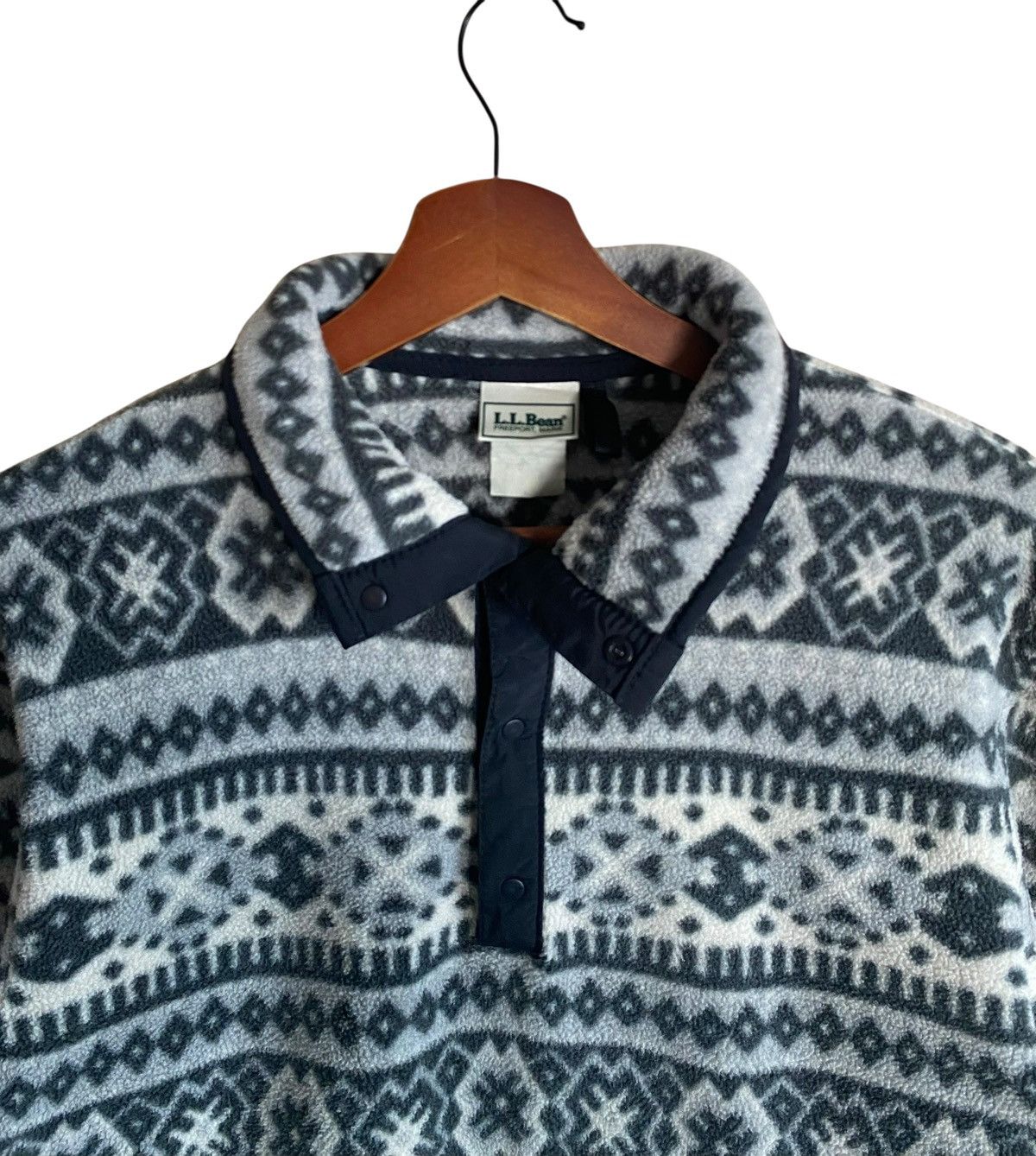 L.L. Bean Very Rare Vintage LL Bean Snap Button Navajo Fleece 1990s Size US M / EU 48-50 / 2 - 6 Thumbnail