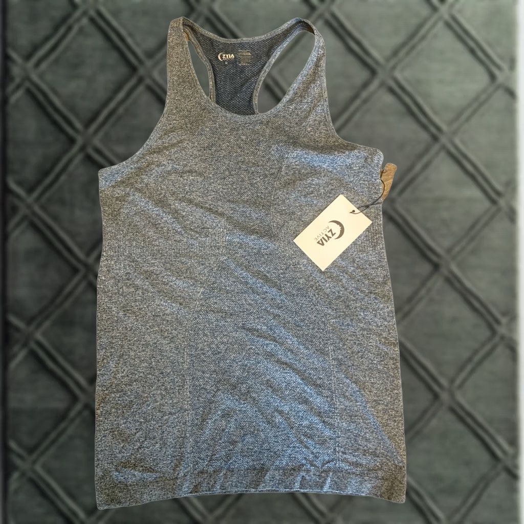 Vintage NWT ZYIA ACTIVE Large Blue Workout Racerback Tank Top - Womens Size L / US 10 / IT 46 - 1 Thumbnail