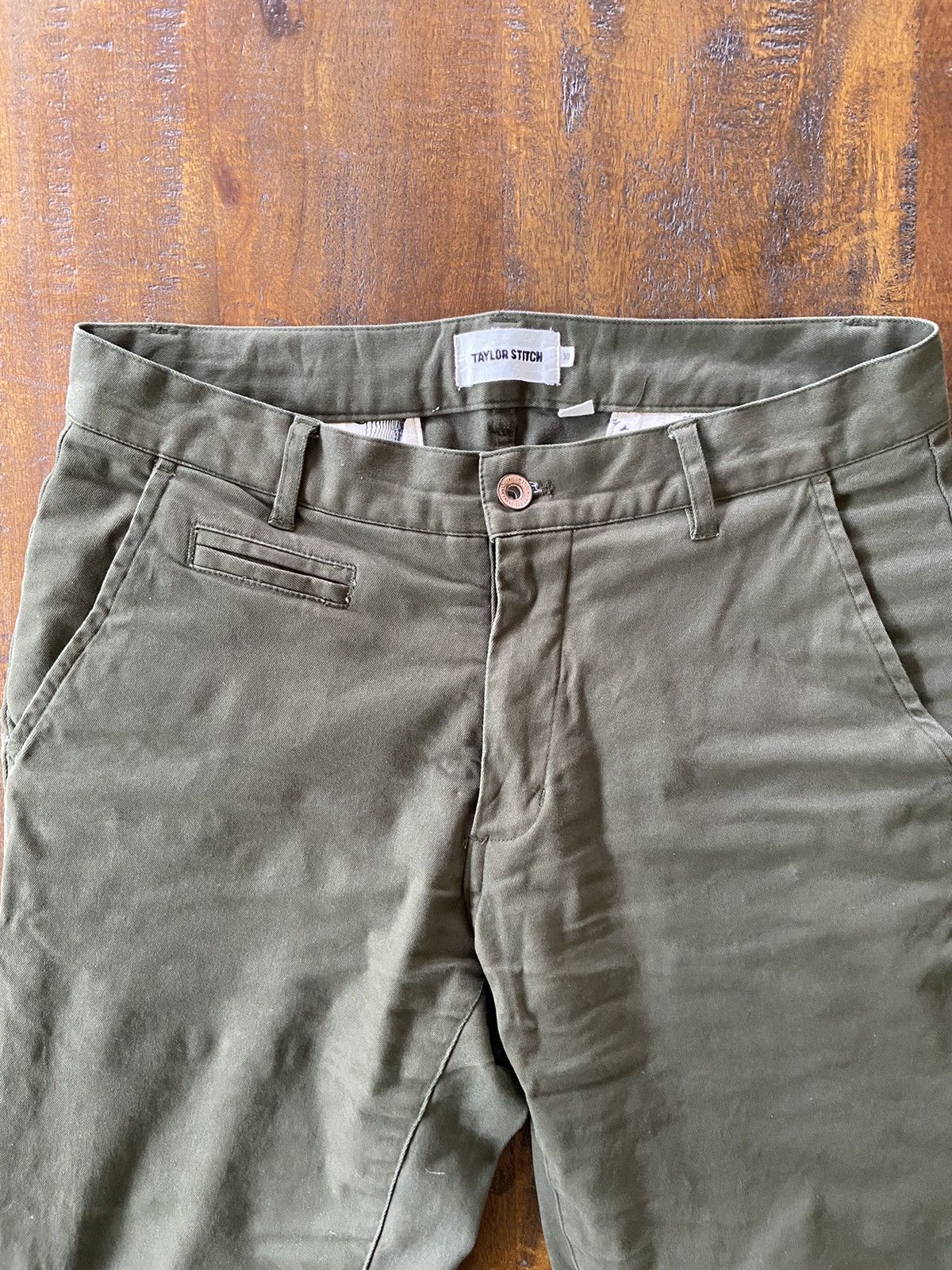 Taylor Stitch Taylor Stitch Chino Pants 30W/32L Slim Fit - Olive Green ...