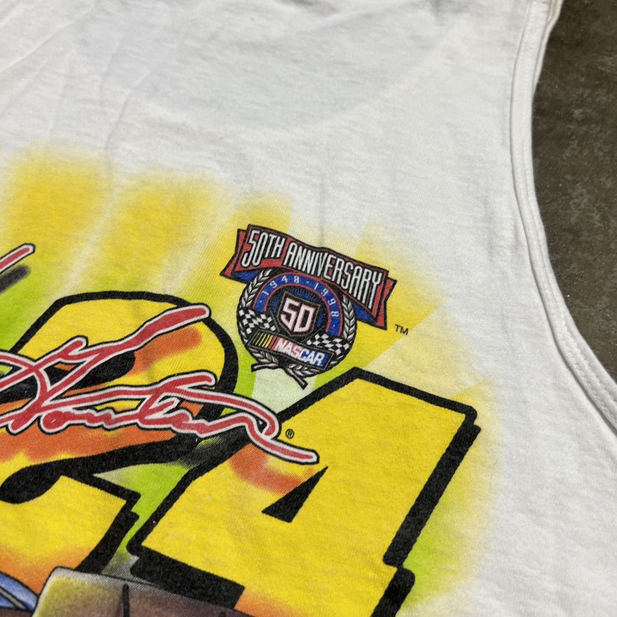 NASCAR Vintage 90s Jeff Gordon NASCAR Tank Top Chromalusion Racing Size US L / EU 52-54 / 3 - 8 Thumbnail