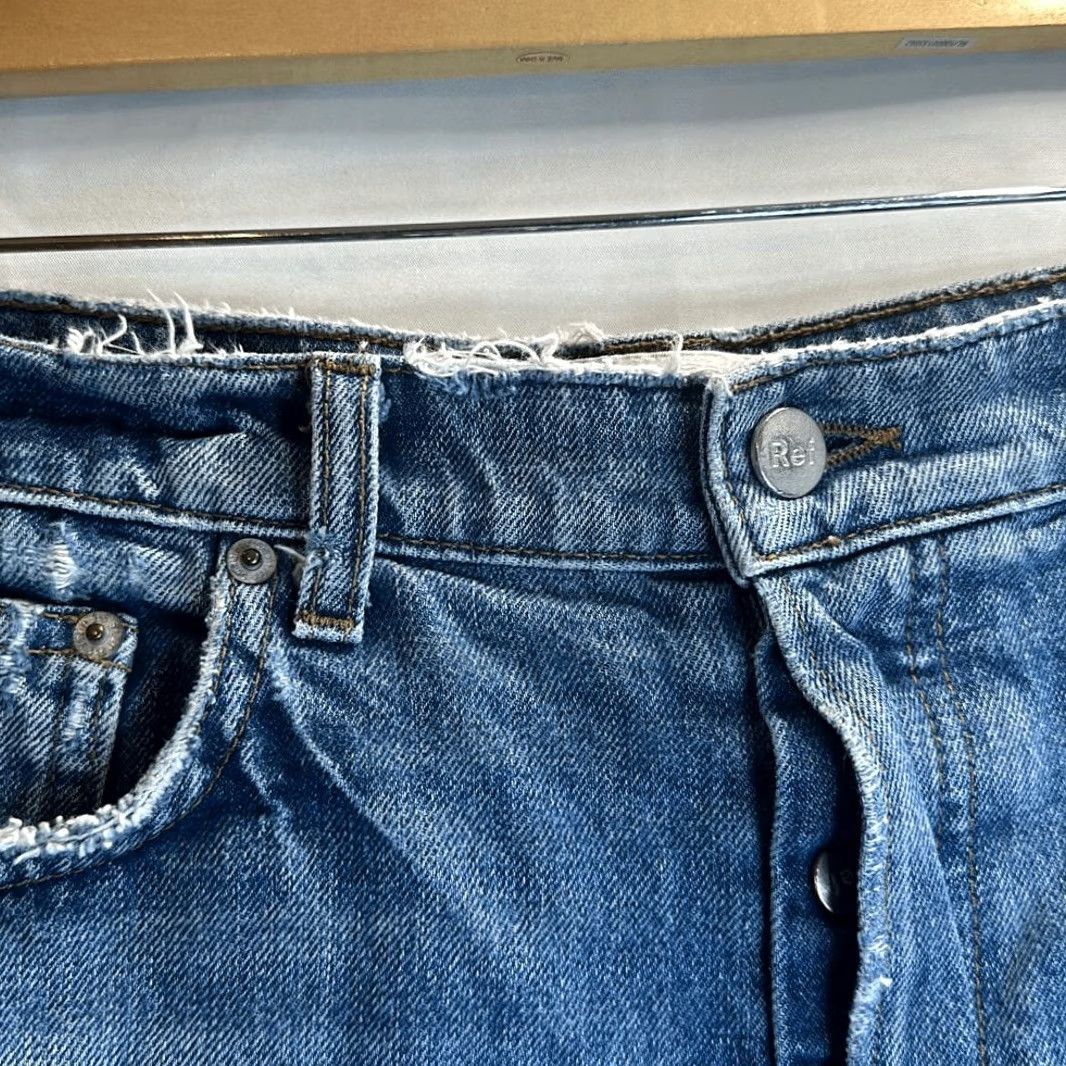 Reformation Reformation Distressed Cut Off Shorts size 30 Button Fly Womens Blue 30 Women Shorts Size 30" / US 8 / IT 44 - 3 Thumbnail