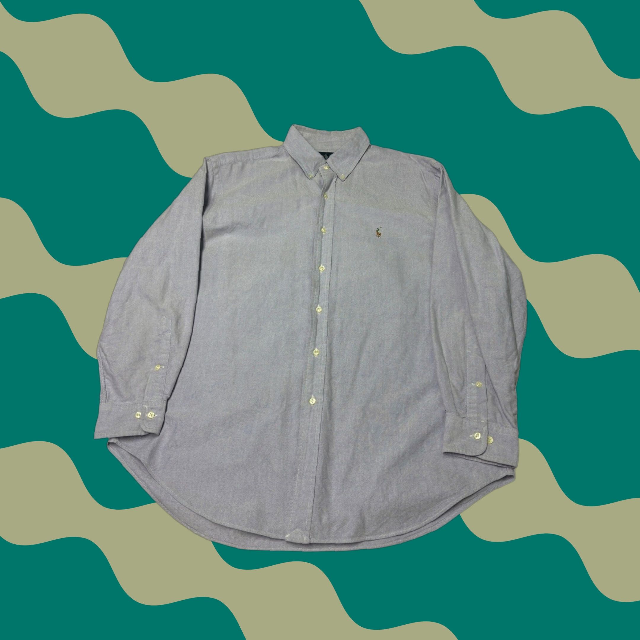Ralph Lauren Ralph Lauren Classic Fit Oxford Shirt Mens XL Blue Long Sleeve Button-Down Size US XL / EU 56 / 4 - 1 Thumbnail