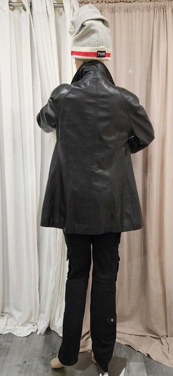 Danier × Vintage Danier Genuine Leather Raglan Sleeves Black Jacket / 42~44 Size M / US 6-8 / IT 42-44 - 7 Thumbnail