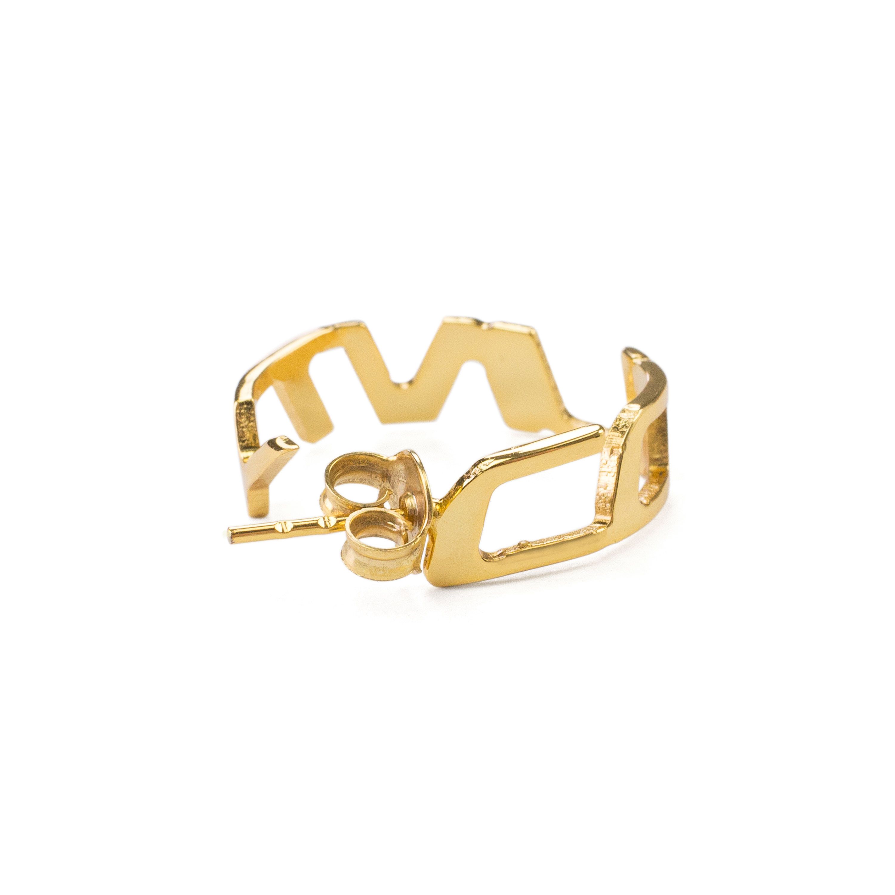 Marcelo Burlon Gold Round County Hoop Earrings Size OS Size ONE SIZE - 1 Thumbnail