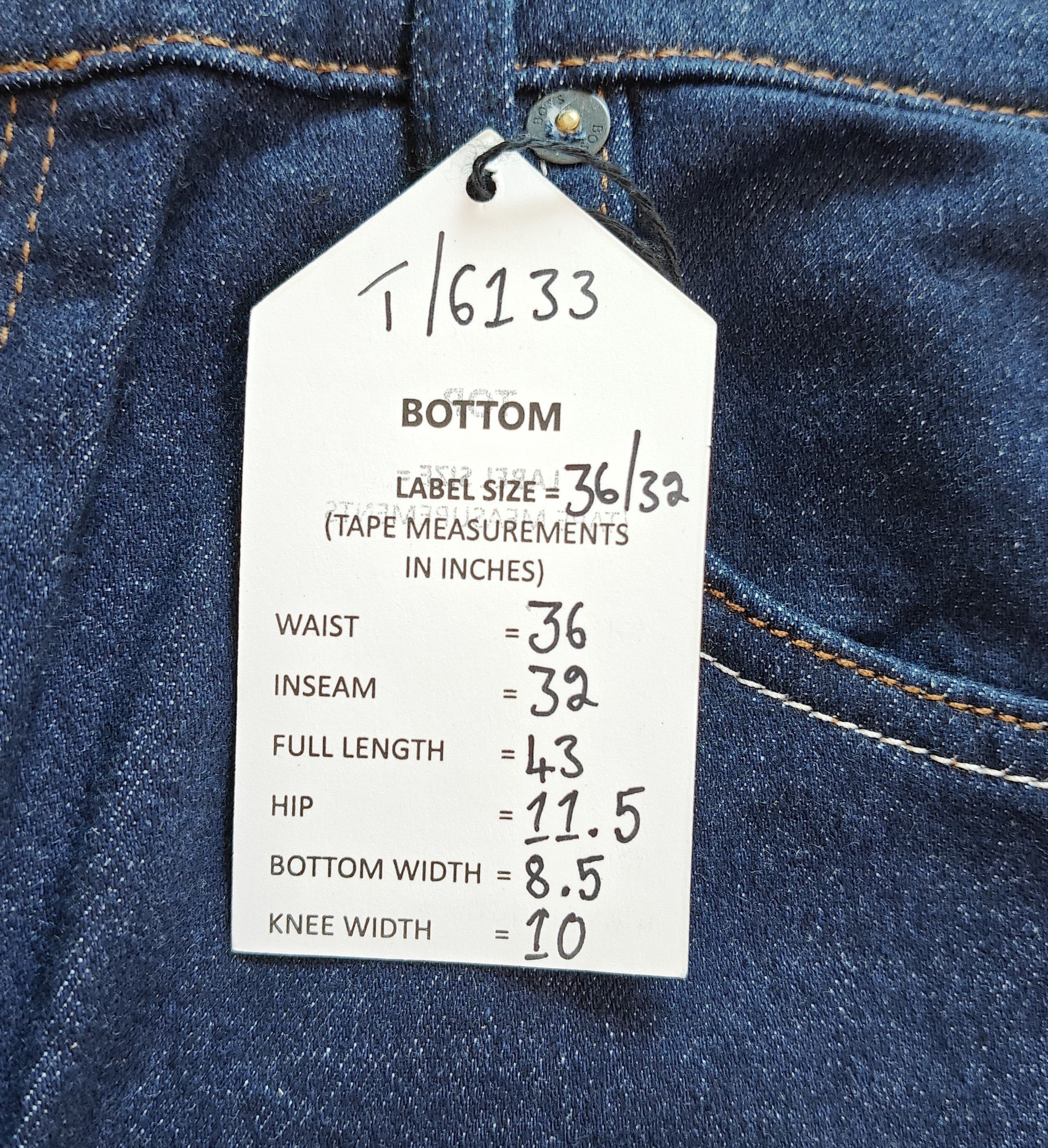 Hugo Boss HUGO BOSS Regular fit Men's Jeans Free Shipping T/6133 Size US 36 / EU 52 - 13 Thumbnail