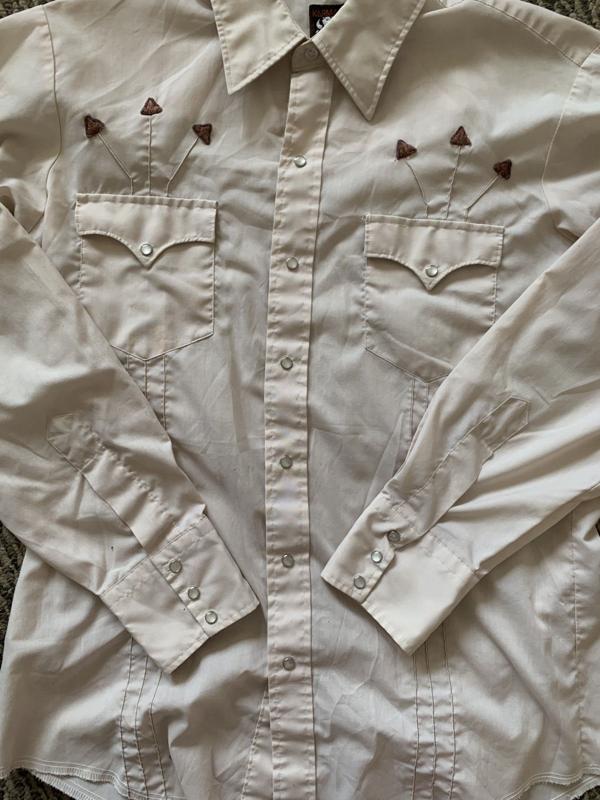 Vintage Vintage 1980s Karman Western Style Pearl Snap Button Up Size US M / EU 48-50 / 2 - 5 Thumbnail