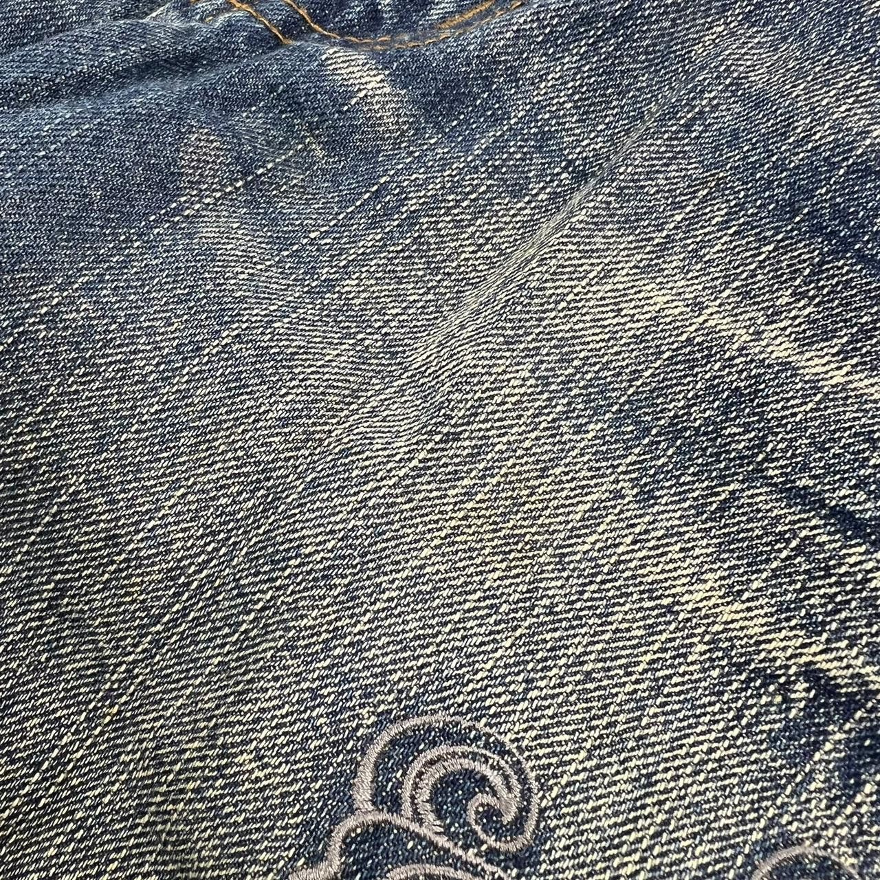 Japanese Brand Vintage Embroidered Koi Fish Japanese Denim Jeans - Waist 33 Size US 33 - 5 Thumbnail