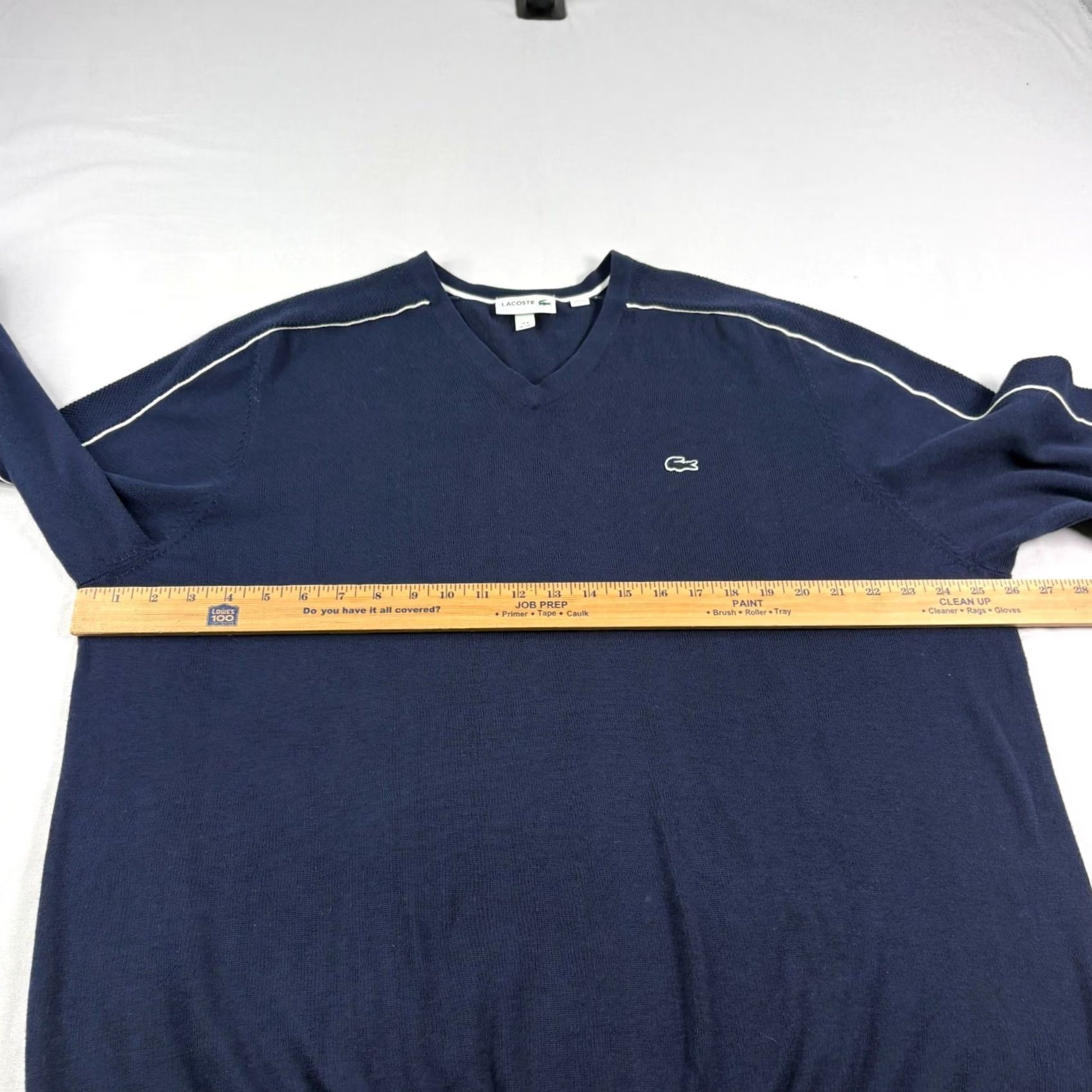 Lacoste Lacoste Sweater Mens 4XL Blue V-Neck Pullover Slim Fit Stretch Size US XXL / EU 58 / 5 - 5 Thumbnail