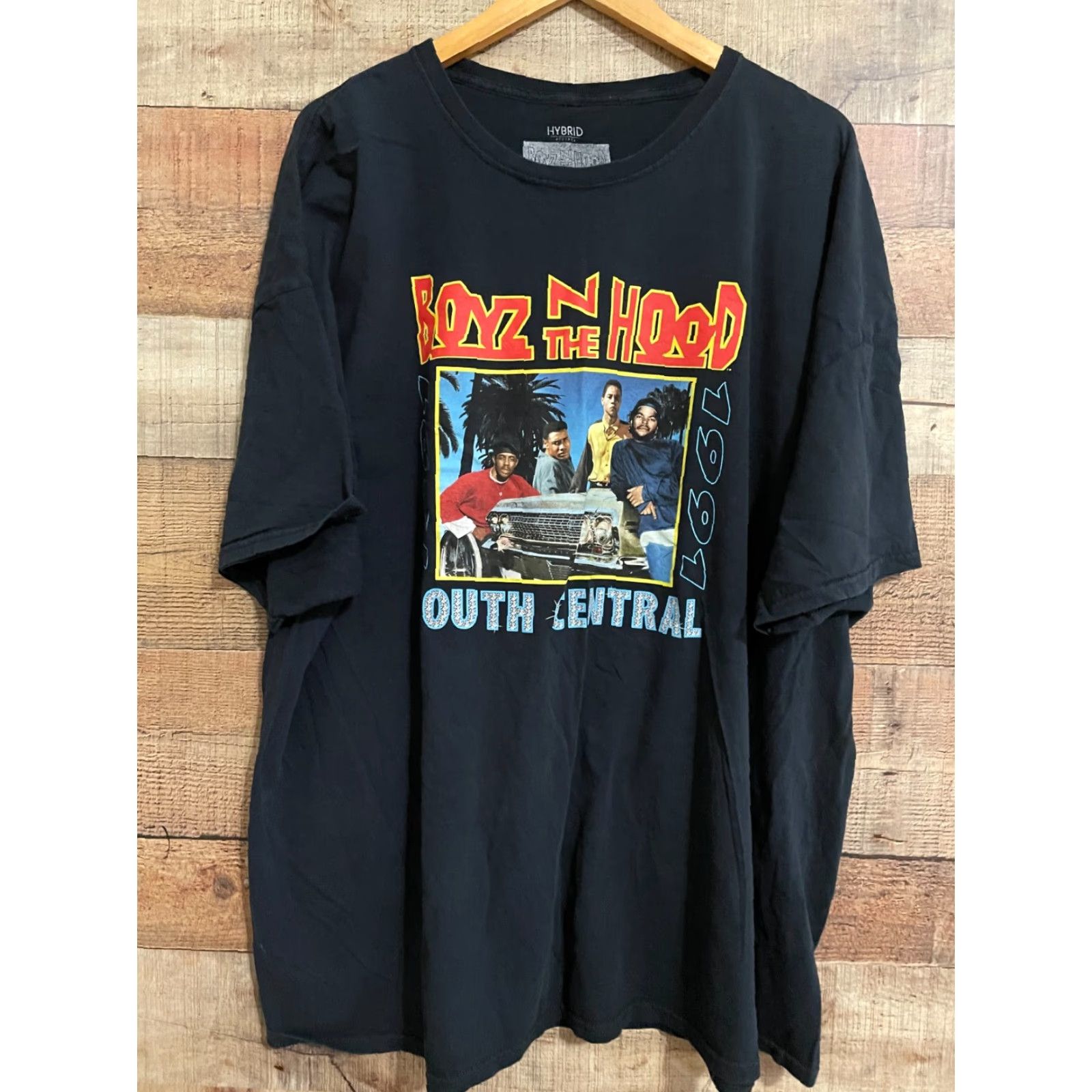 Vintage Hybrid Shirt Mens Boyz N The Hood South Central 4XL Black Short Sleeve 100% Cotton Regular T-Shirt Size US XXL / EU 58 / 5 - 2 Thumbnail
