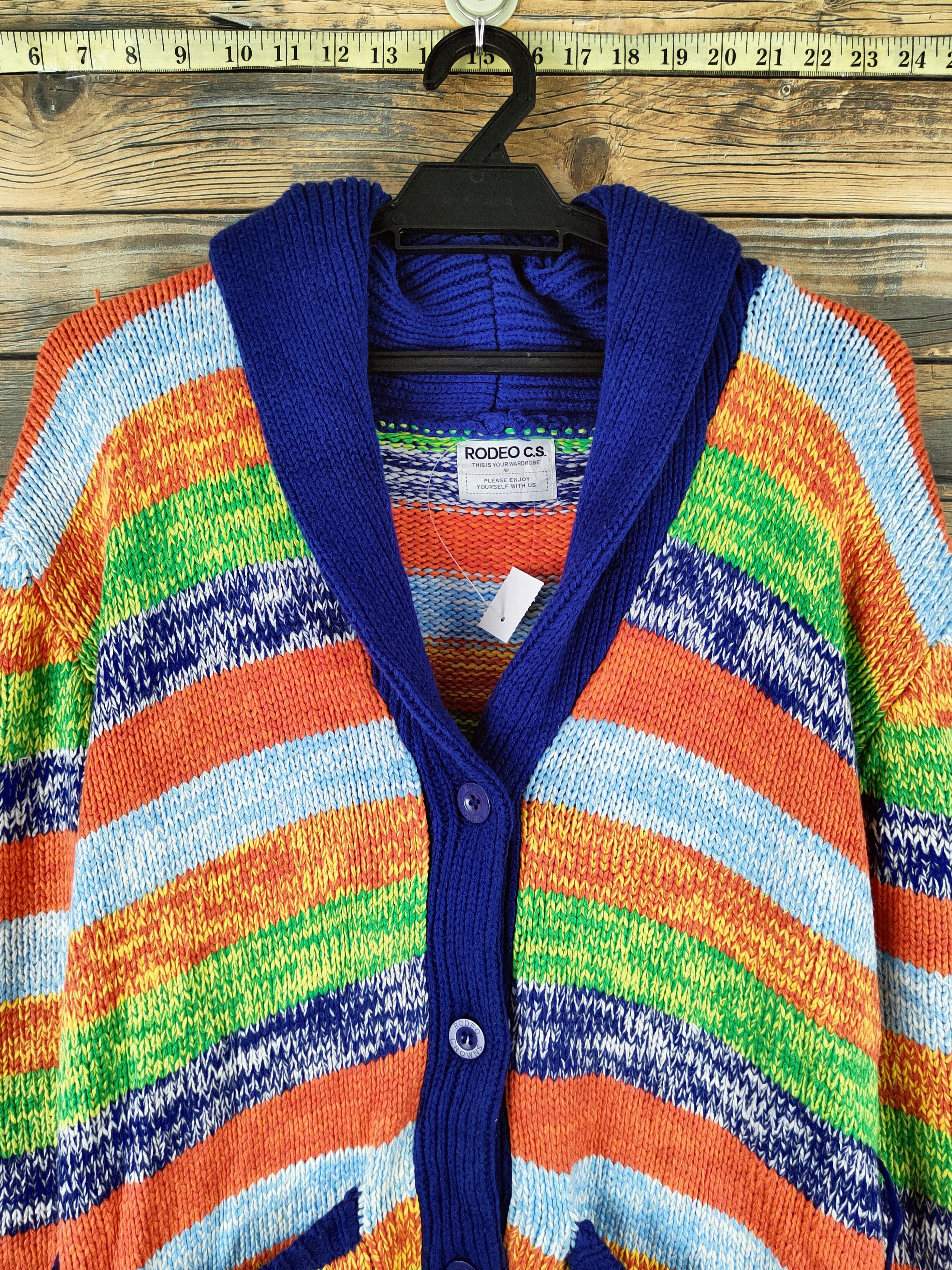 Japanese Brand DL Rodeo Crowns Mix Color Knitwear Cardigan# 46-143 Size US S / EU 44-46 / 1 - 2 Thumbnail