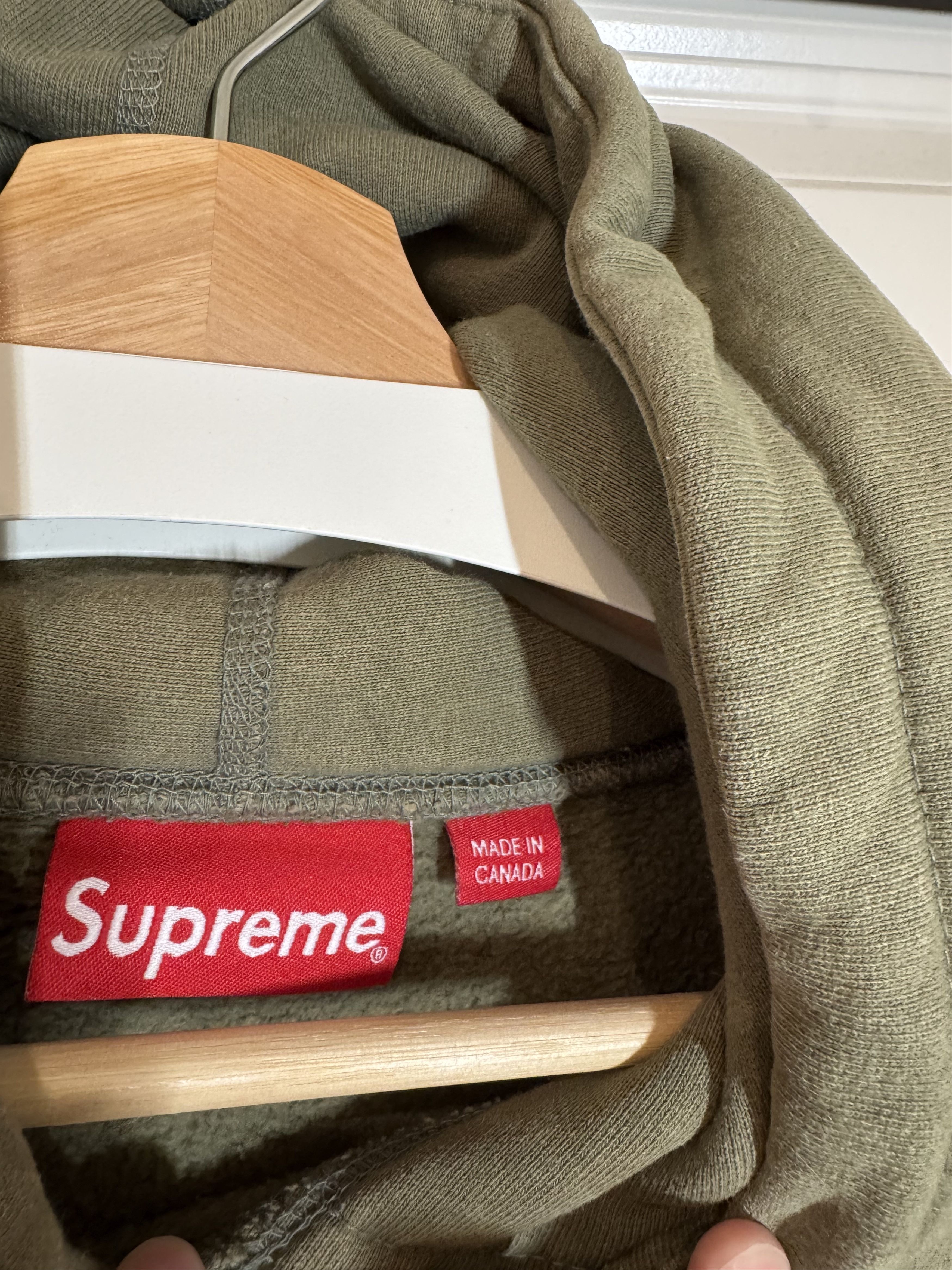 Supreme Supreme FW19 Cone Hooded Sweatshirt Light Olive Medium Size US M / EU 48-50 / 2 - 6 Thumbnail