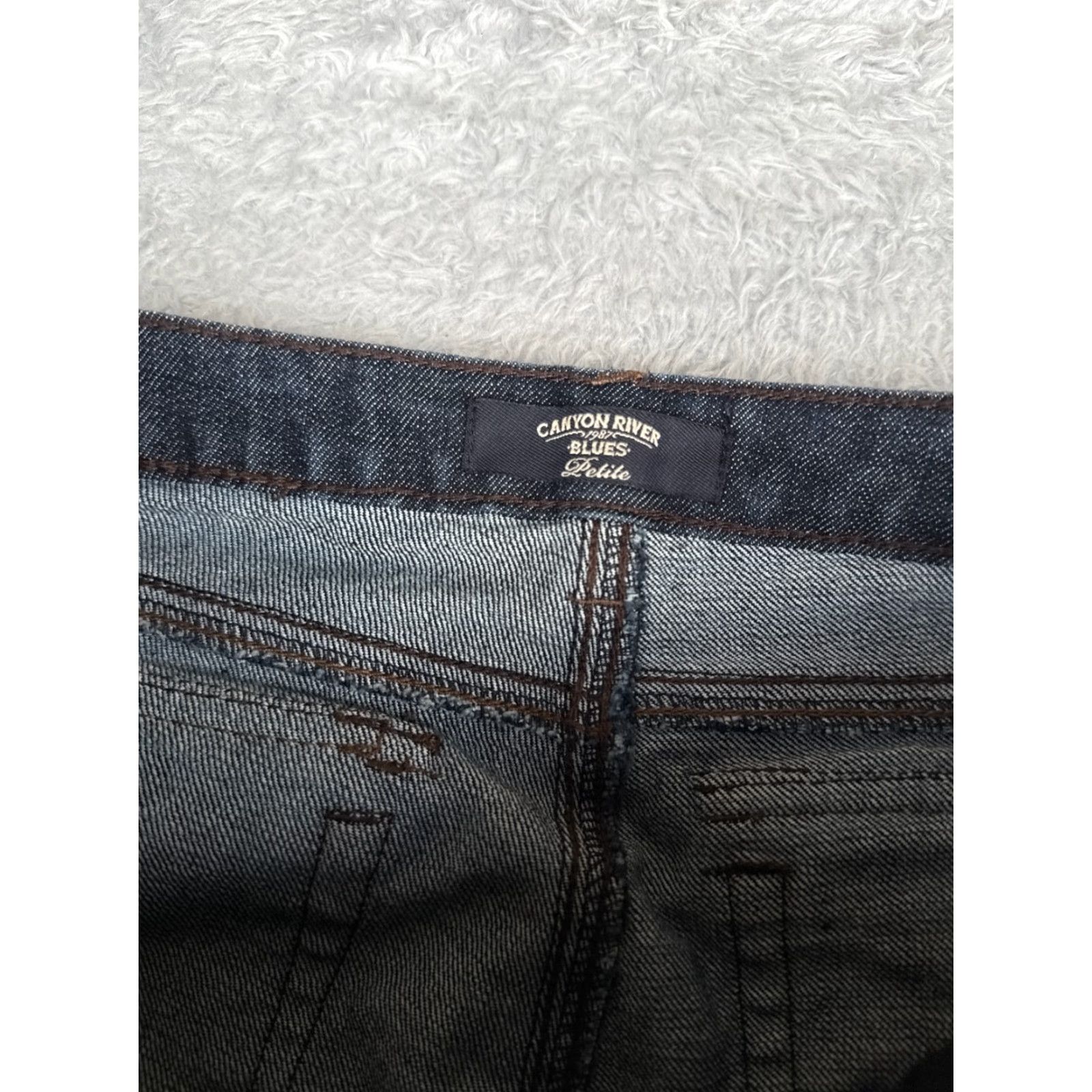 Vintage Canyon River Blues Jeans Womens 4P Jeans Bootcut Low Rise 28x30 Blue Denim Regular Size 28 Womens Size 27" / US 4 / IT 40 - 6 Thumbnail