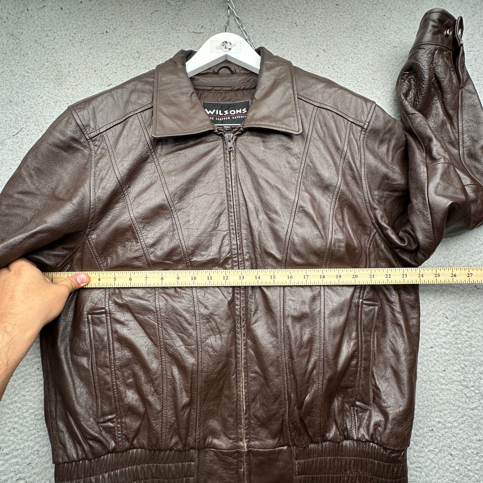 Wilsons Leather Wilsons Thinsulate Zip Jacket Mens Large Lined Brown Size US L / EU 52-54 / 3 - 6 Thumbnail
