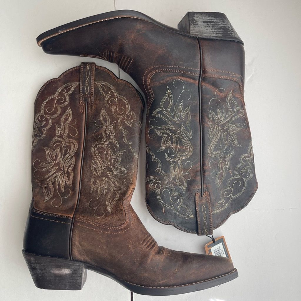 Ariat Ariat Brown Western Cowboy Boots with tag size 7.5B Size US 7.5 / IT 37.5 - 1 Thumbnail