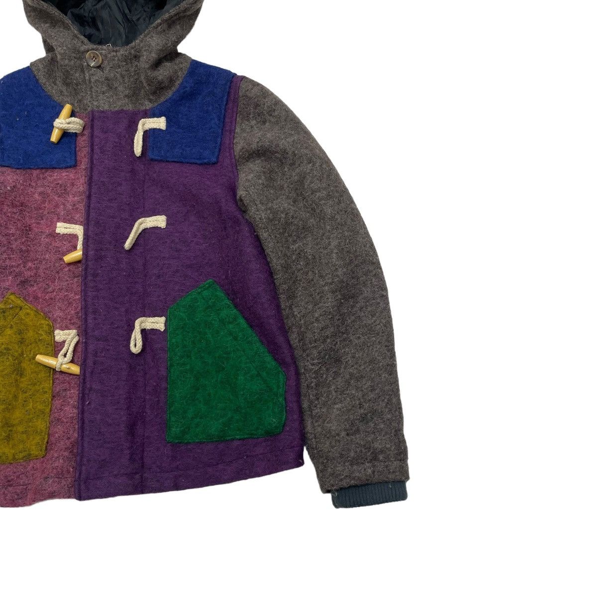 45rpm 💥Japanese Brand Go Slow Caravan Mohair Wool Pacthwork Style Size US S / EU 44-46 / 1 - 5 Thumbnail