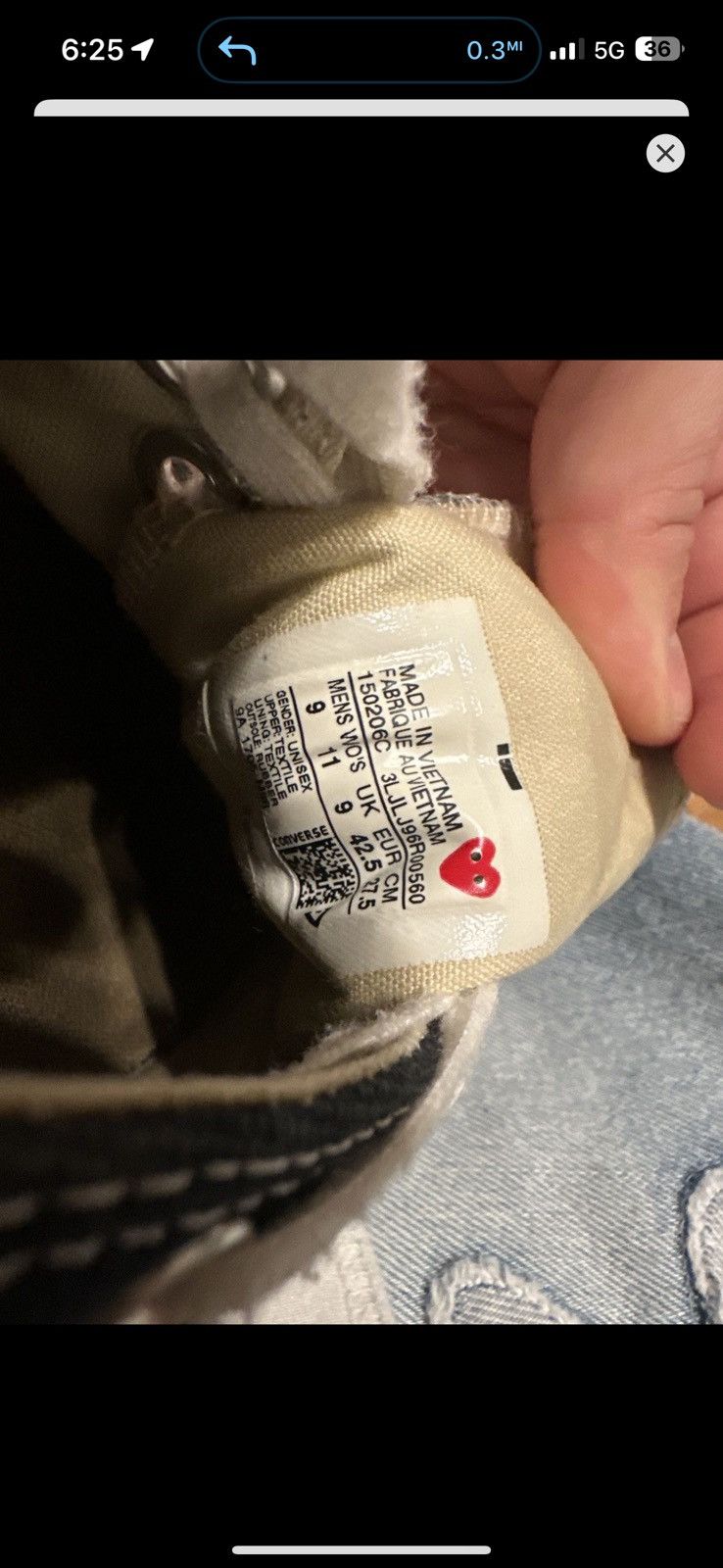 CDG by Comme des Garcons Comme De Garcons Converse collab Size US 9 / EU 42 - 6 Thumbnail
