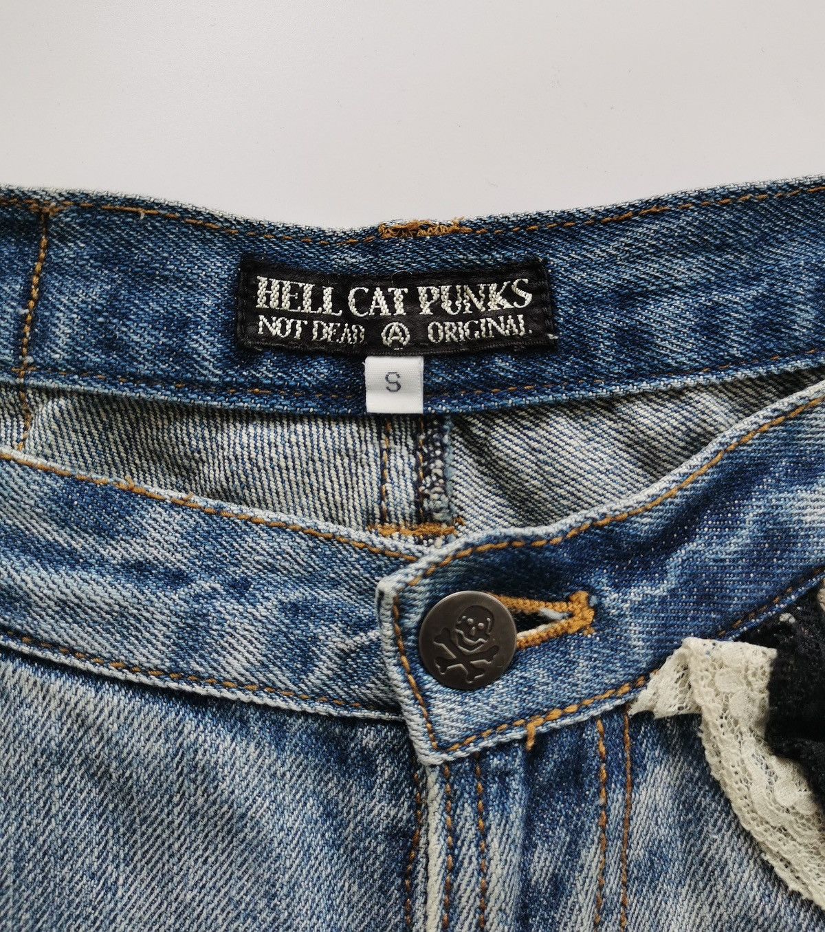 Seditionaries Hell Cat Punks Treble Clef Pyramid Stud Zipper Jean Vivienne Size 30" / US 8 / IT 44 - 11 Thumbnail