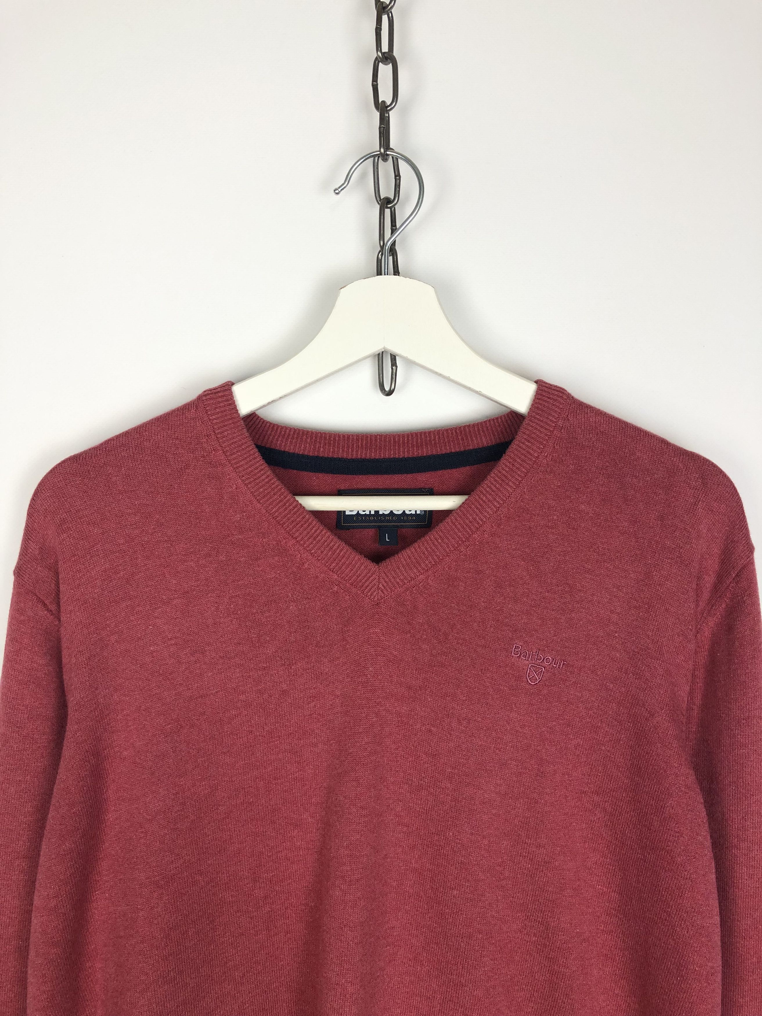 Barbour Barbour Basic Sweater Pullover V-Neck size L Size US L / EU 52-54 / 3 - 2 Thumbnail