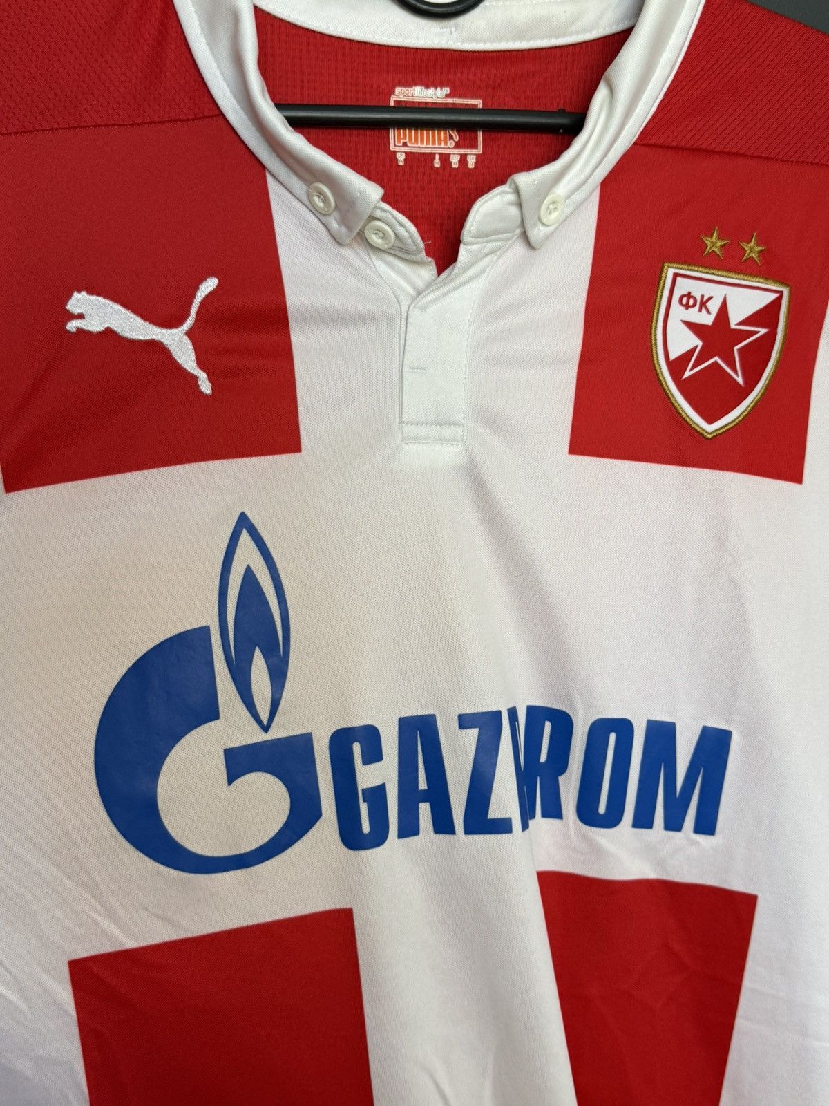 Puma Red Star Belgrad 15/16 Match Worn Kovacevic Football Jersey Size US M / EU 48-50 / 2 - 4 Thumbnail