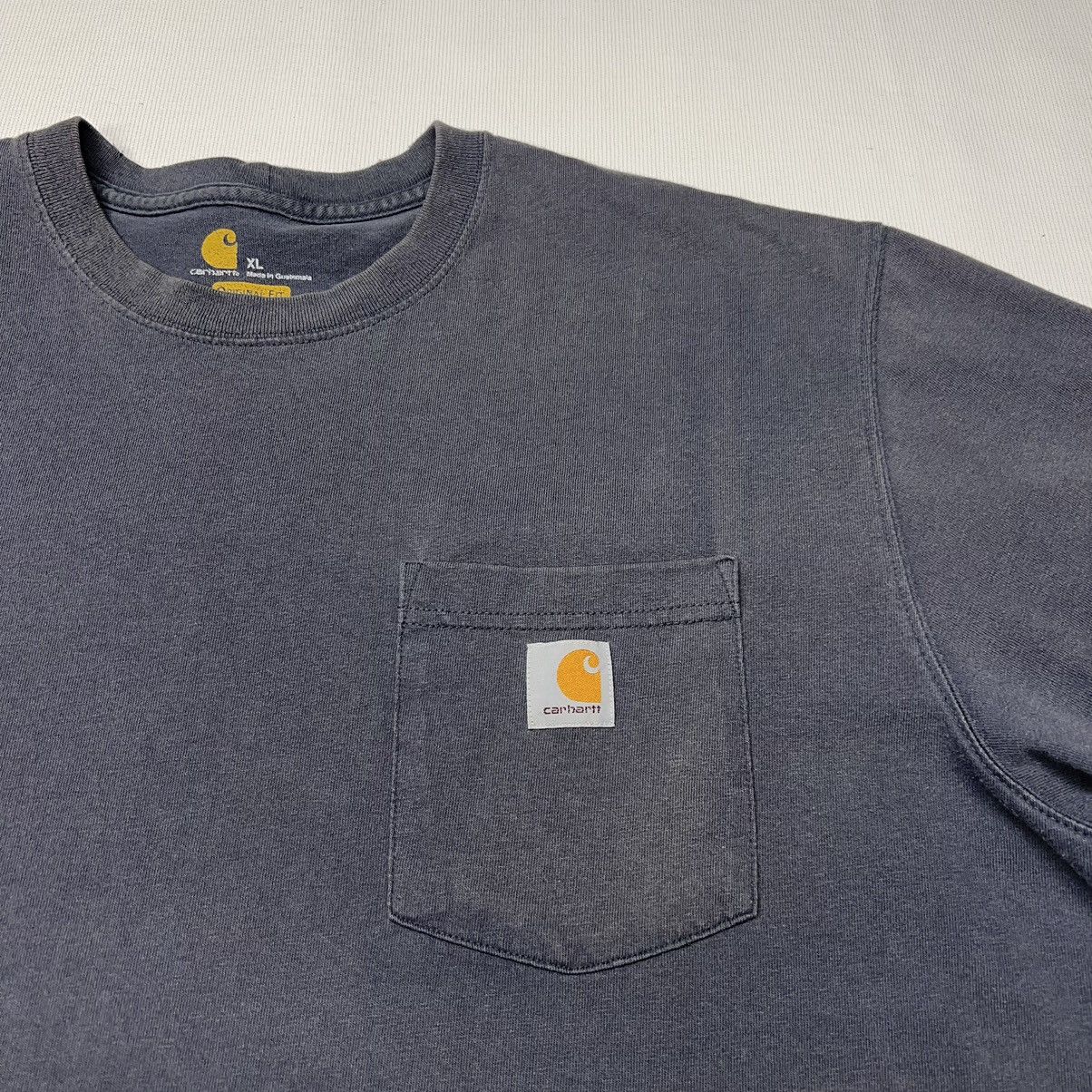 Carhartt Carhartt Tee Shirt Grey Original Fit Chest Pocket Logo Size US XL / EU 56 / 4 - 2 Thumbnail