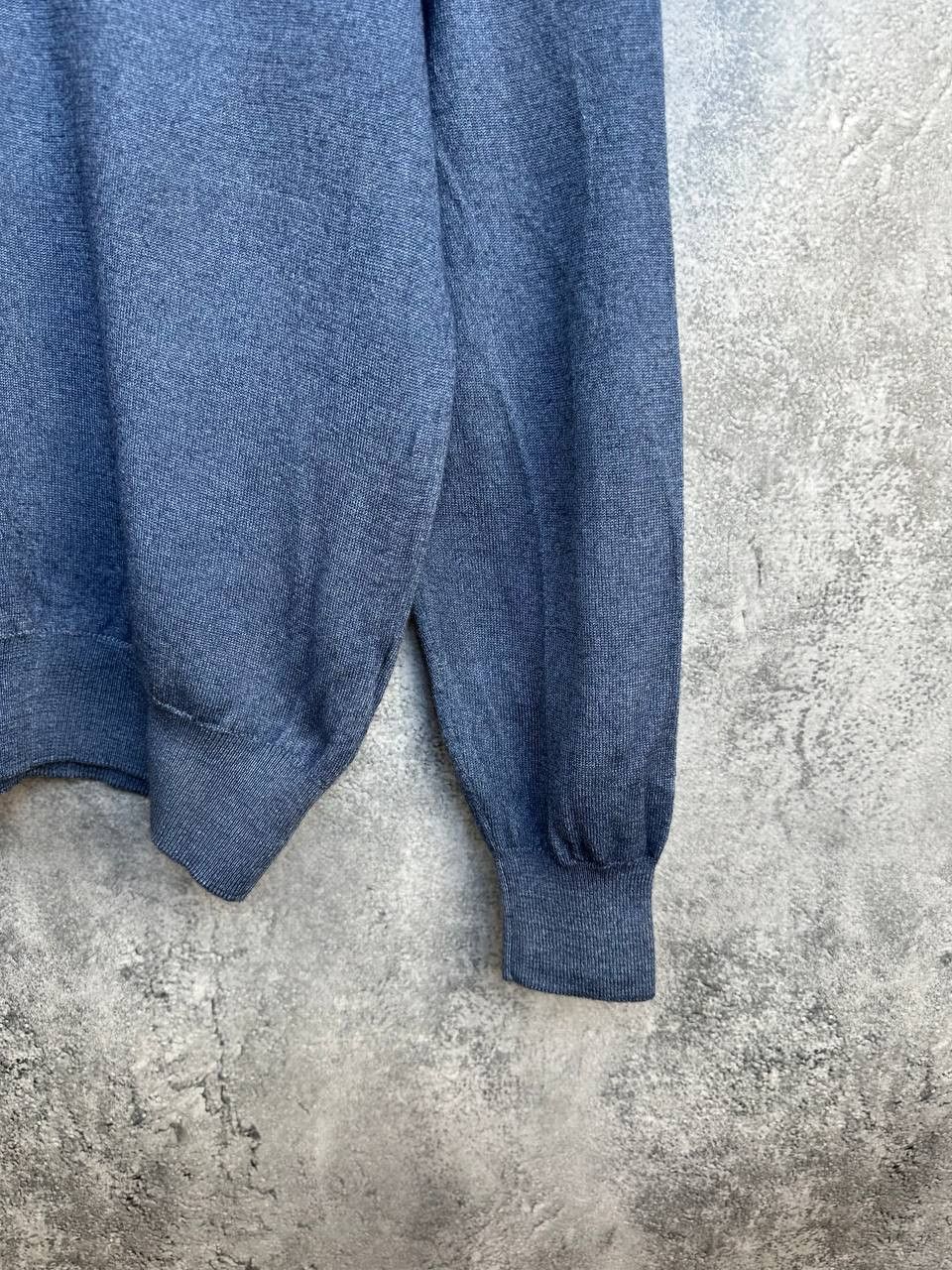 Gran Sasso Gran Sasso Lana Wool V-Neck Sweater Blue Jumper Pullover Size US M / EU 48-50 / 2 - 8 Thumbnail