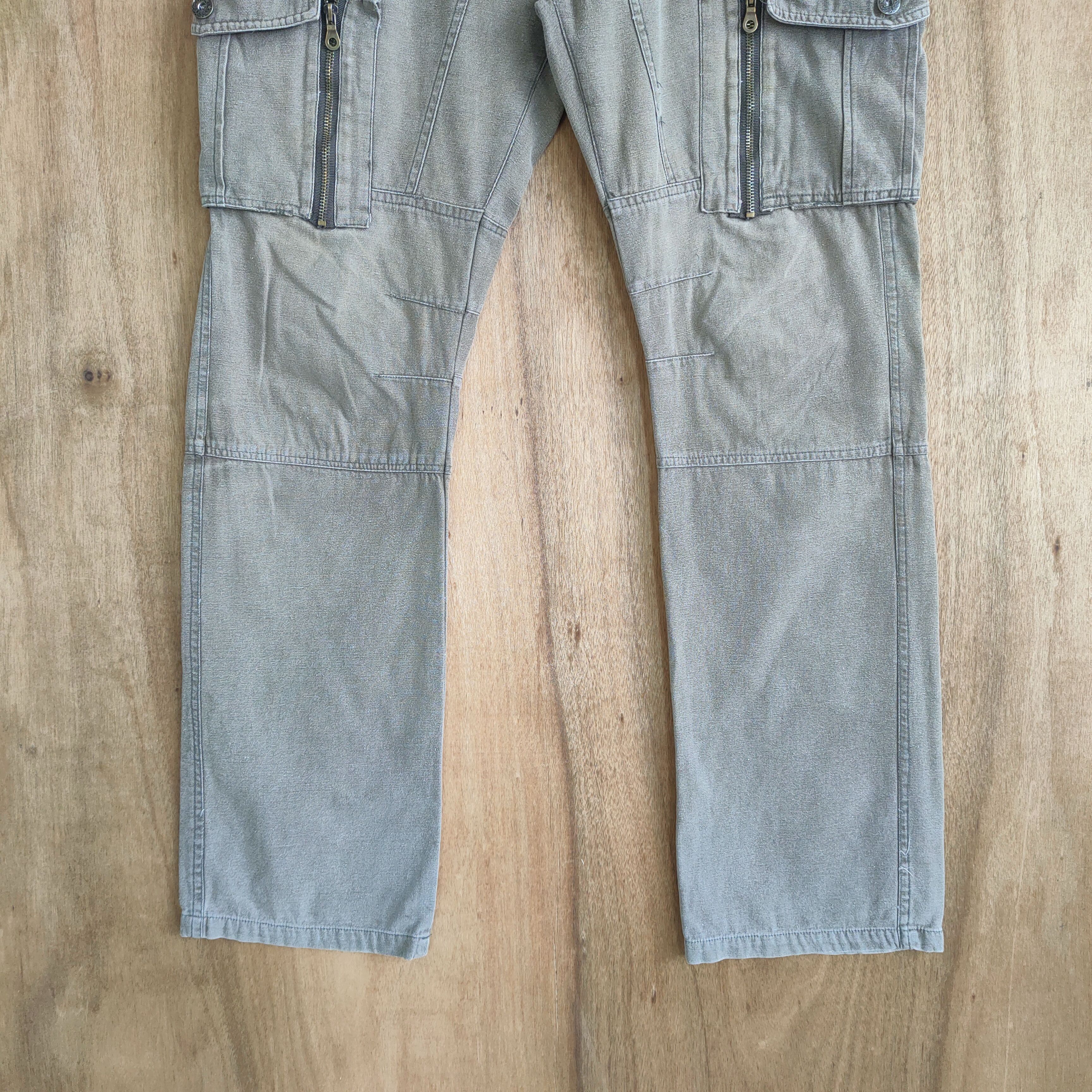If Six Was Nine × Japanese Brand SIX STAR DOUBLE KNEE FADED CARGO PANTS Size US 33 - 3 Thumbnail