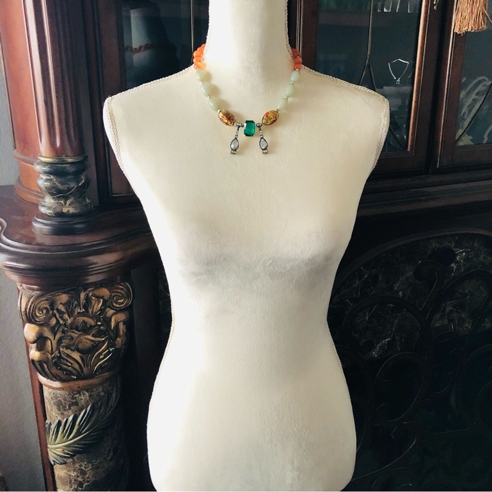 Handmade Handcrafted repurpose recycled salvaged bead necklace Size ONE SIZE - 5 Thumbnail