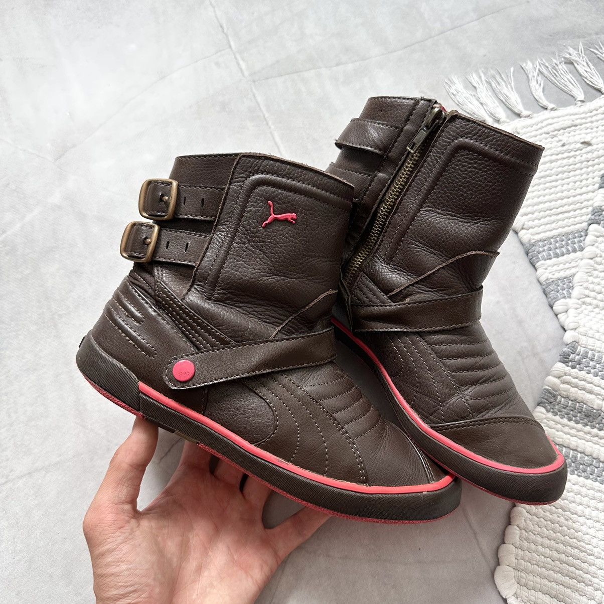 Jil Sander × Puma 00s Puma Boxing Biker Racing Moto Boots Shoes McQueen Vibe Size US 7.5 / IT 37.5 - 3 Thumbnail