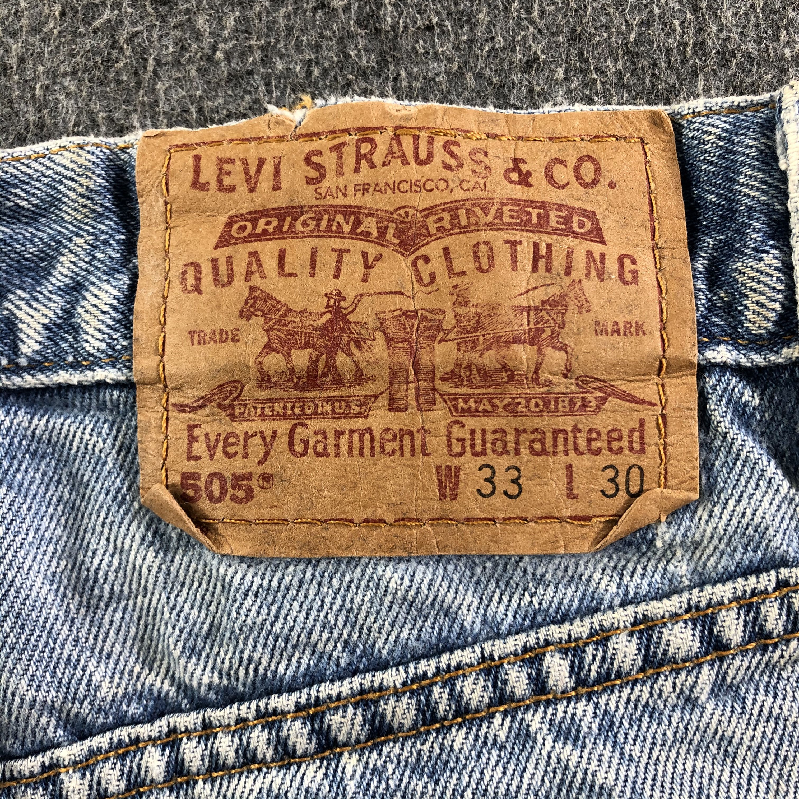 Levi's Vintage 90s Blue Wash Levis 505 Jeans-J3332 Size US 33 - 5 Thumbnail