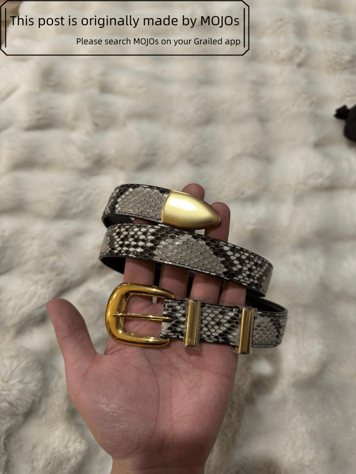 Celine Sz 85 Celine Snake Skin Belt mojos04124 Size ONE SIZE - 1 Thumbnail