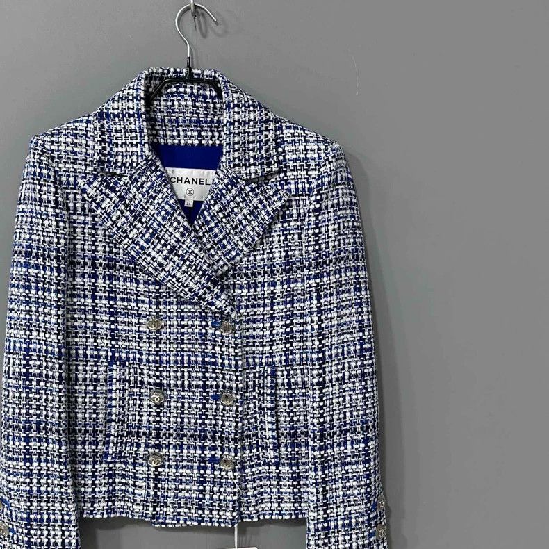 Chanel ChanelDouble-breasted blue and white outside the compositio Size XXS / US 00 / IT 34 - 2 Thumbnail
