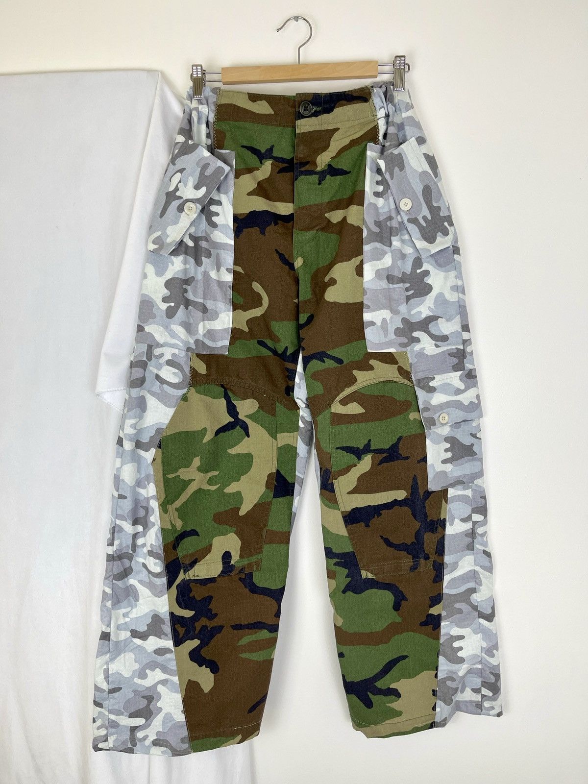 Chorley Deconstructed 2 tone camo baggy cargo pants Size US 34 / EU 50 - 1 Thumbnail