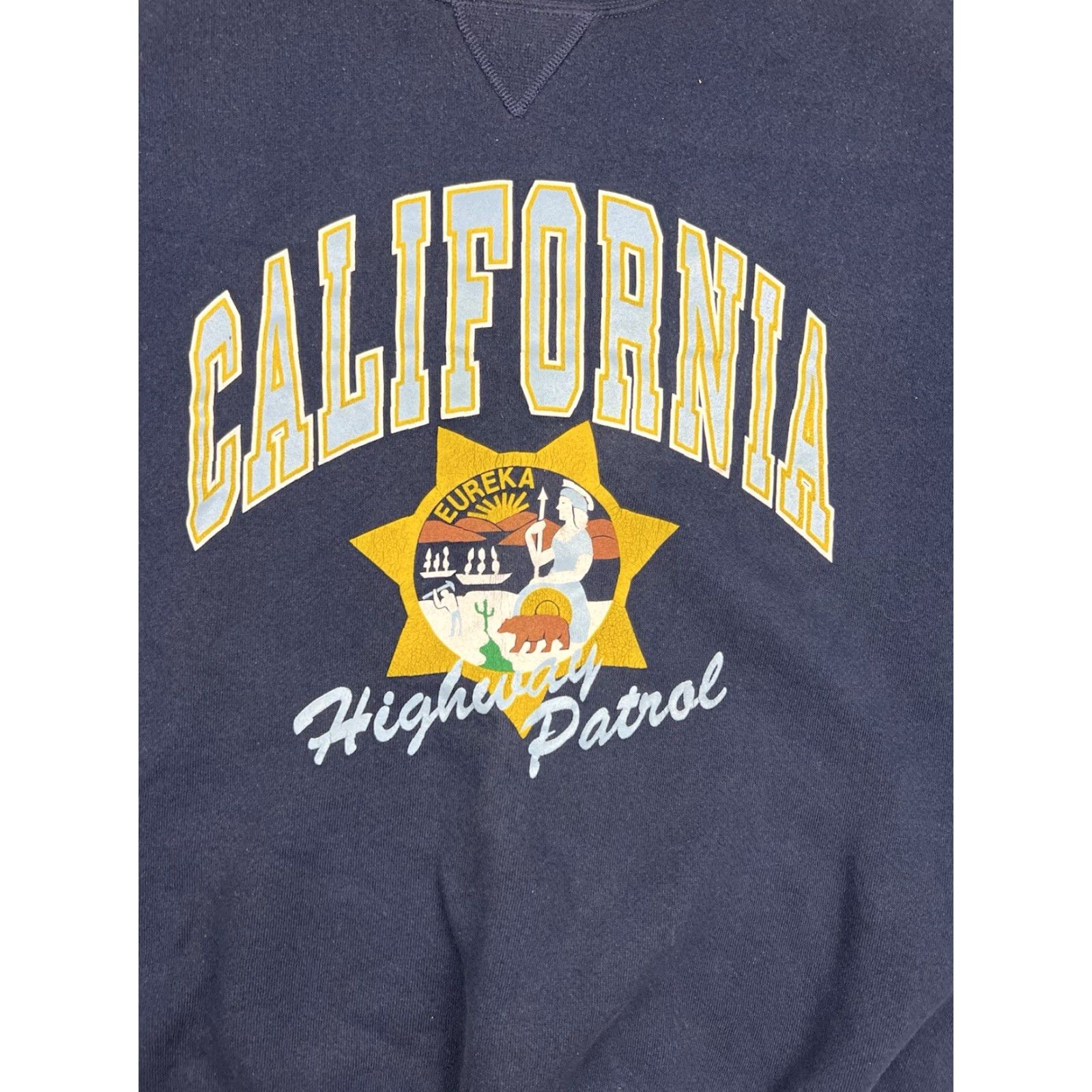 Soffe VINTAGE Soffe California Highway Patrol Sweatshirt XL Mens Blue Crewneck 90s Graphic Print Heavyweight Pullover Sweatshirt Mens 90s Size US XL / EU 56 / 4 - 4 Thumbnail