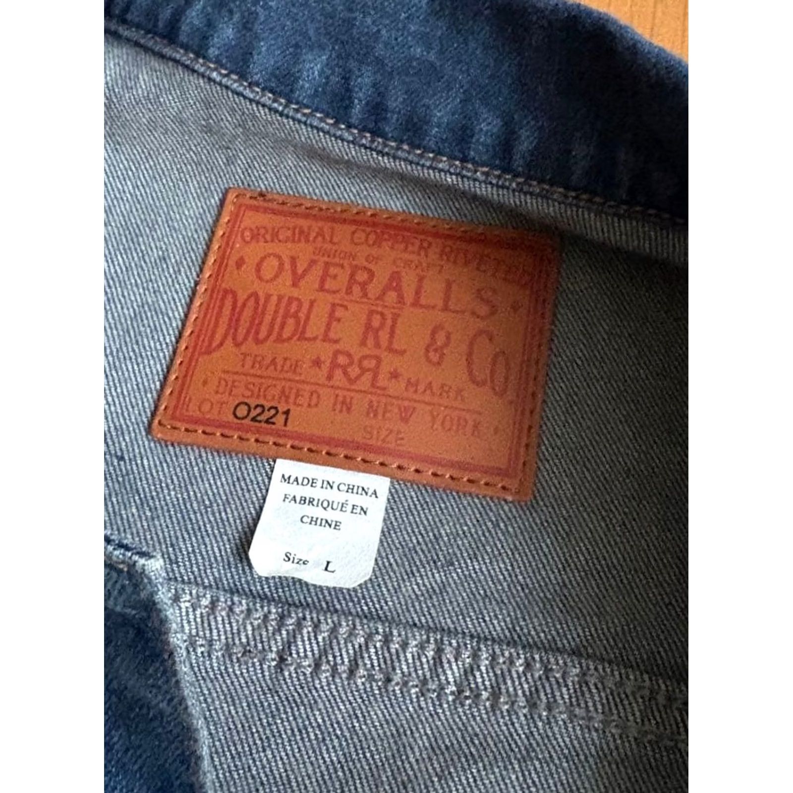 Ralph Lauren VINTAGE RRL Ralph Lauren Denim Jacket Men L Blue 2nd O221 67cm 100% Cotton Jacket Style Size US L / EU 52-54 / 3 - 4 Thumbnail