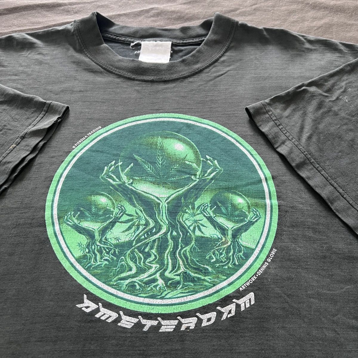 Vintage Amsterdam Weed Drug Art Tee Thrashed Sun Faded Distressed Size US XL / EU 56 / 4 - 5 Thumbnail