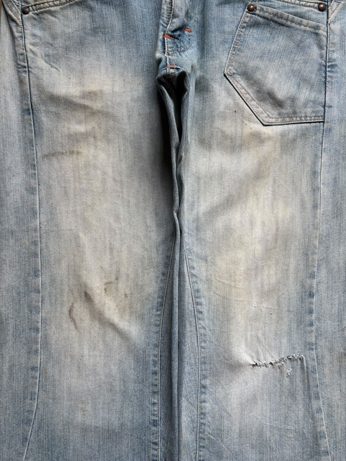 Edwin × Japanese Brand Vintage Edwin E Function Mud Wash Distress Baggy Jeans Size US 36 / EU 52 - 5 Thumbnail