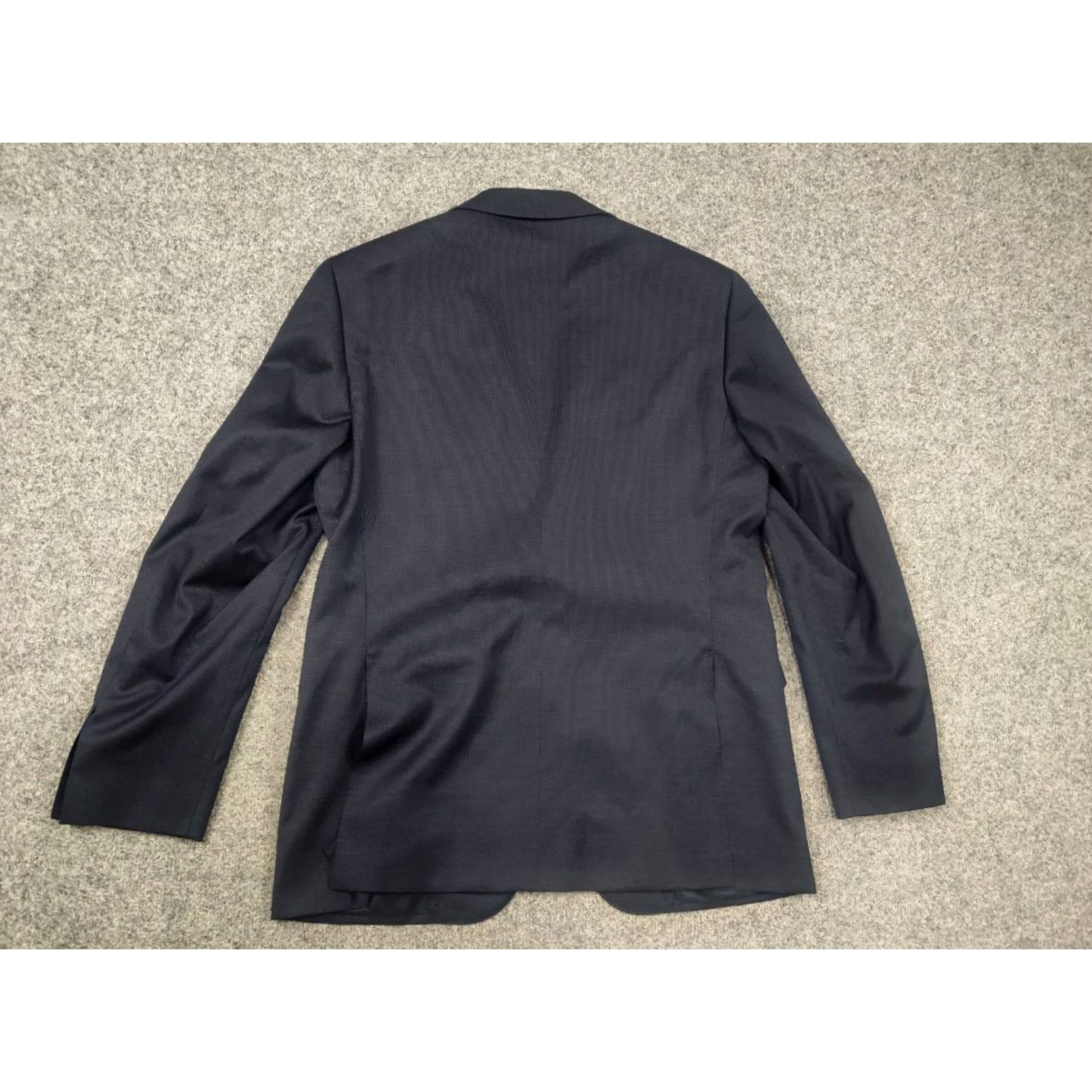 Canali Canali Italy Design 15280 Modern Fit 2 button Business Classic Suit Dark Blue Wool Size 50R - 7 Thumbnail