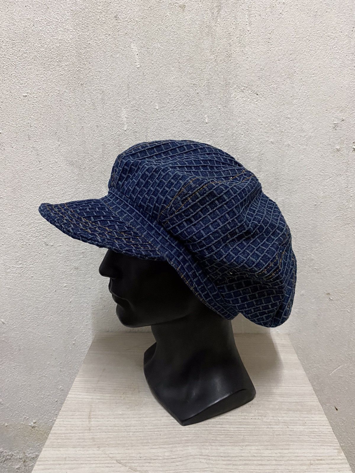 Indigo × Japanese Brand Japanese Brand Indigo Design Beret Hat Size ONE SIZE - 3 Thumbnail