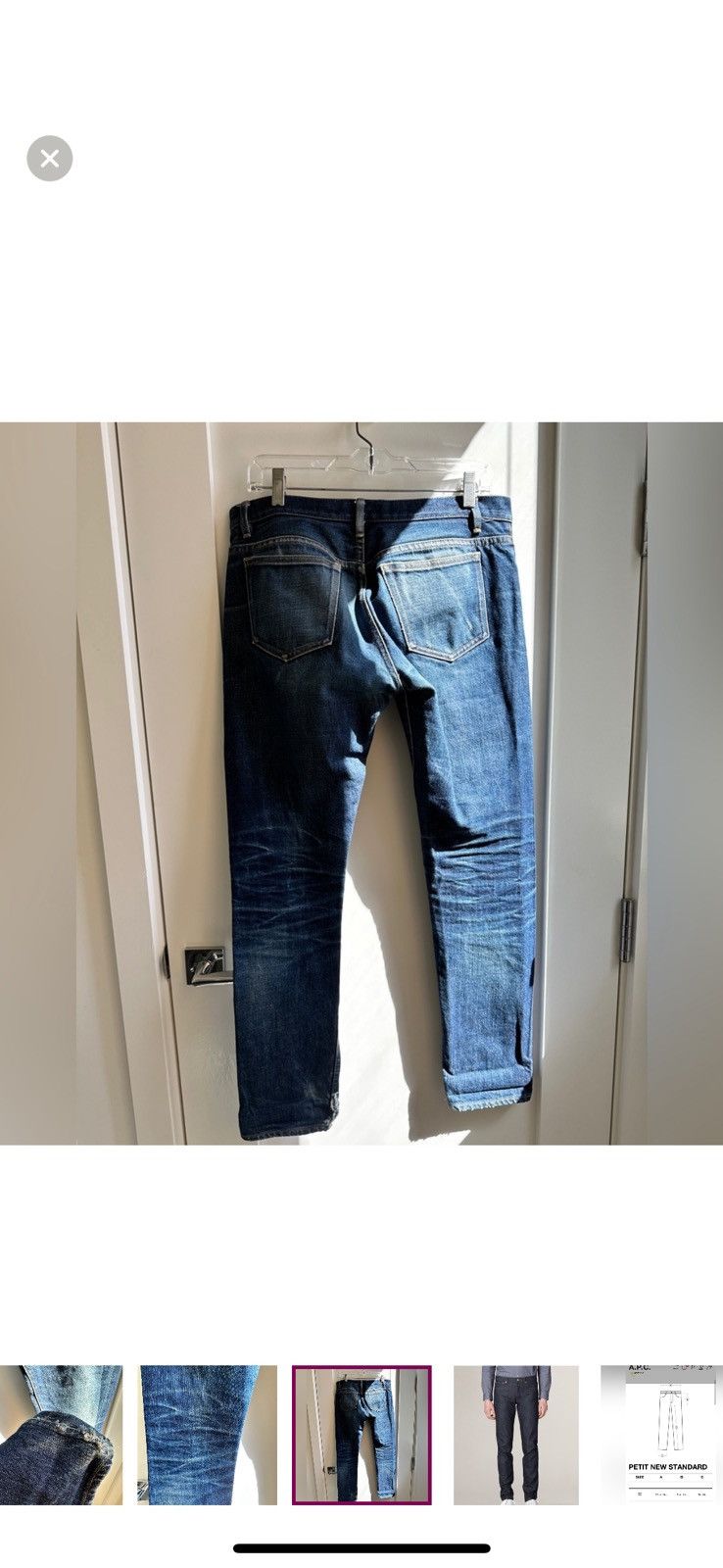 A.P.C. Broken in APC selvedge raw denim (30) Size US 30 / EU 46 - 7 Thumbnail